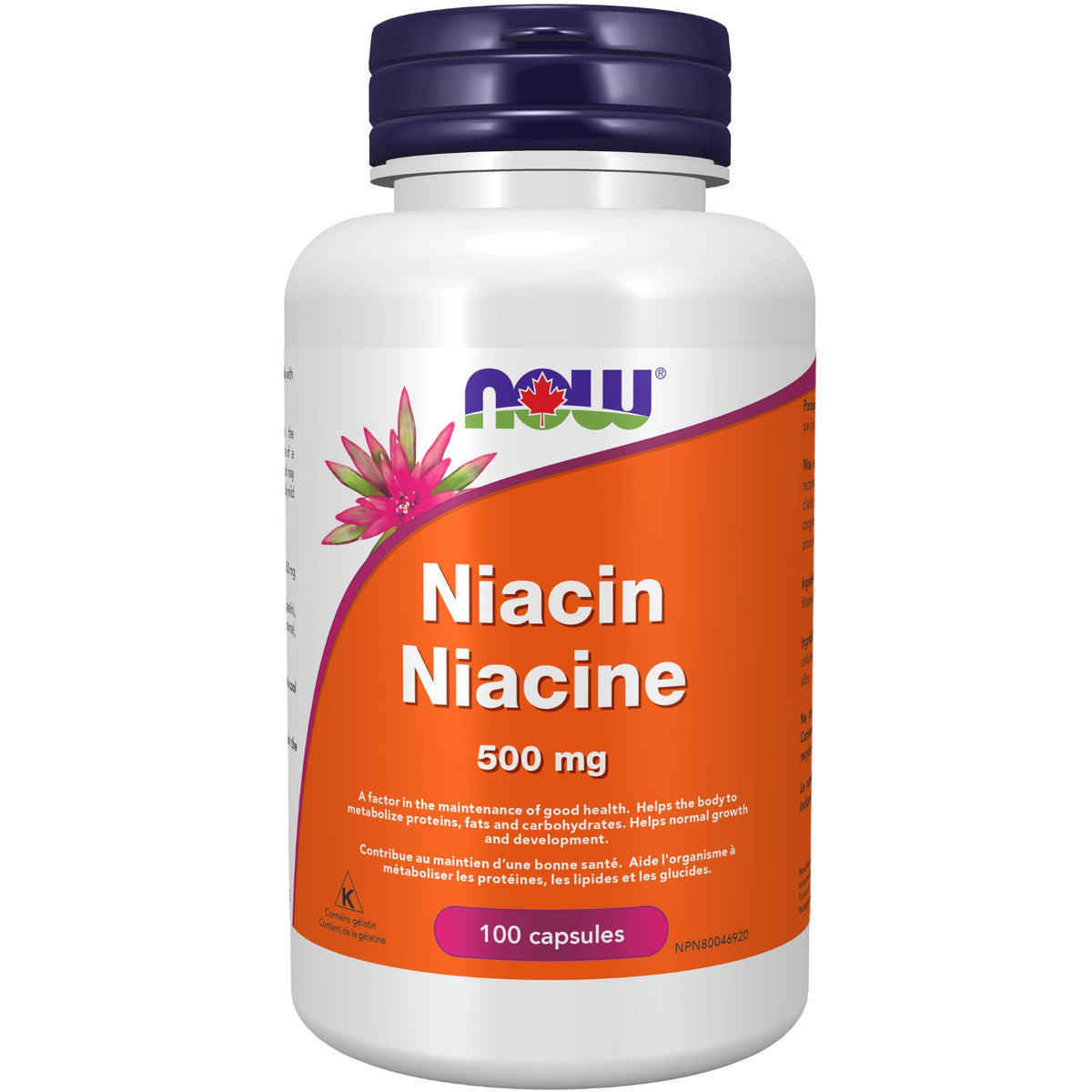 NOW Niacin 500mg Capsules 100s