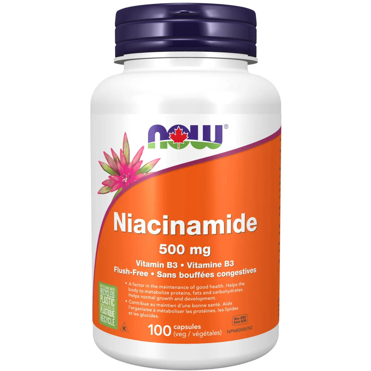 NOW Niacinamide 500mg Capsules 100s