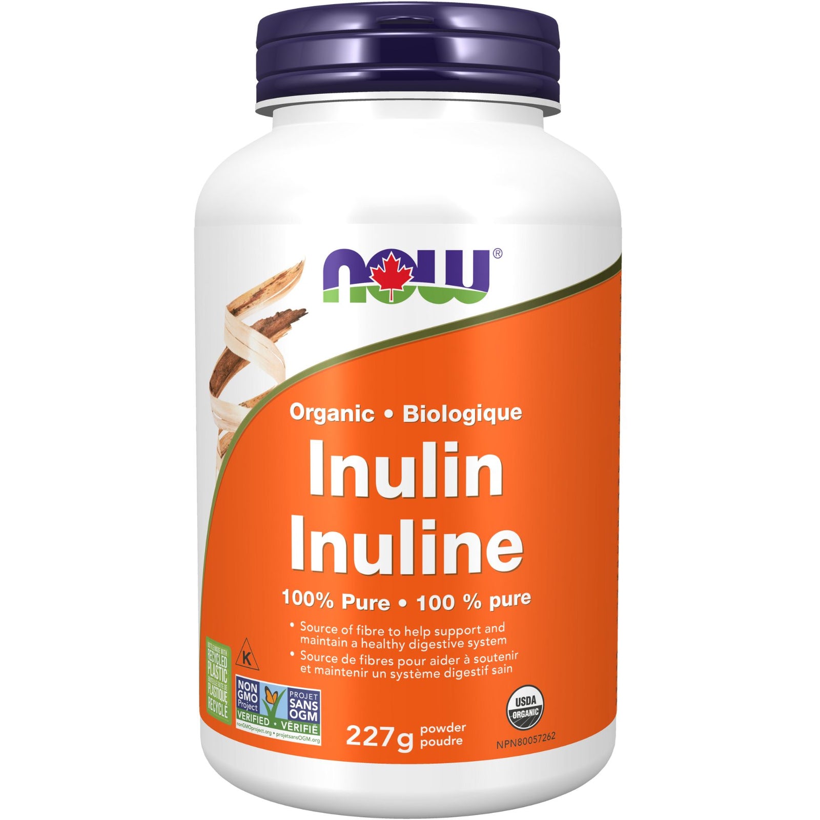 NOW Organic Inulin 100% Pure Powder 227g