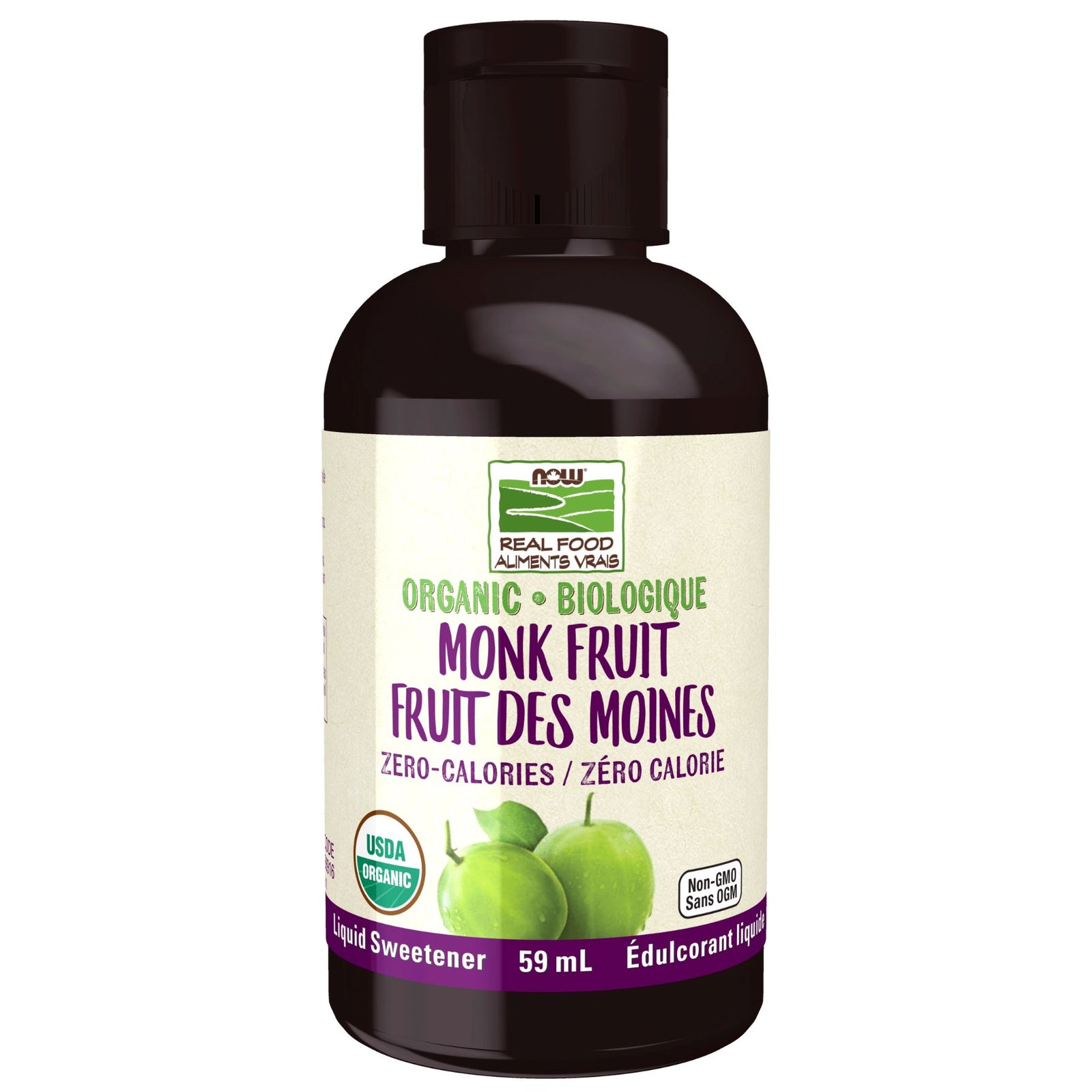 NOW Organic Liquid Monk Fruit Sweetener 59mL