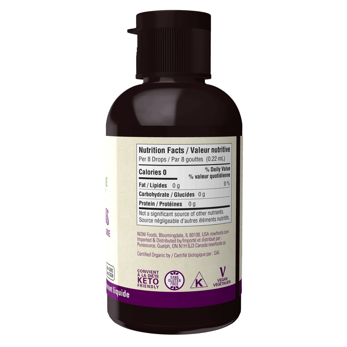 NOW Organic Liquid Monk Fruit Sweetener 59mL