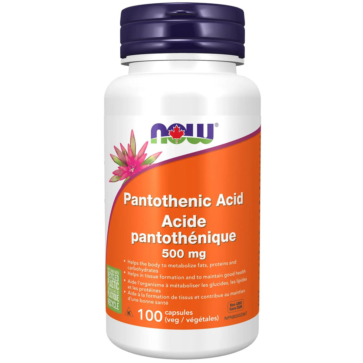 NOW Pantothenic Acid 500mg 100s