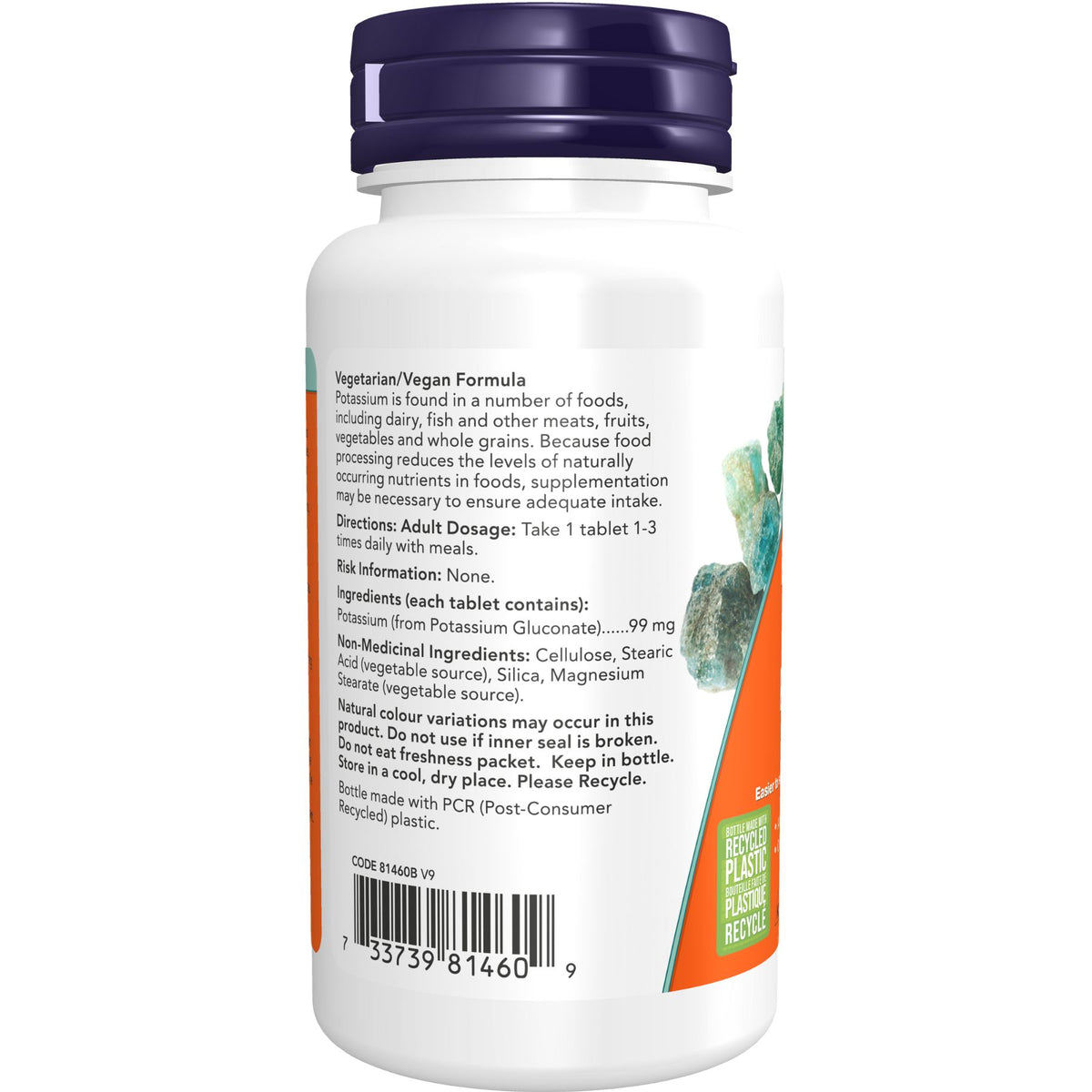 NOW Potassium Gluconate 99mg Tablets 100s