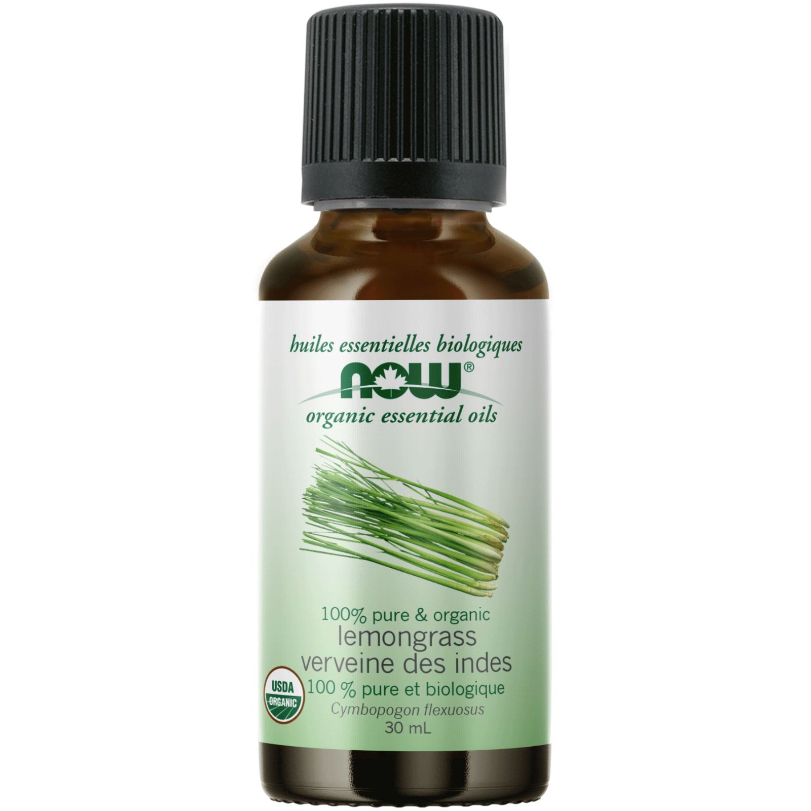 NOW 100% Pure Organic Lemongrass Essential Oil 30mL