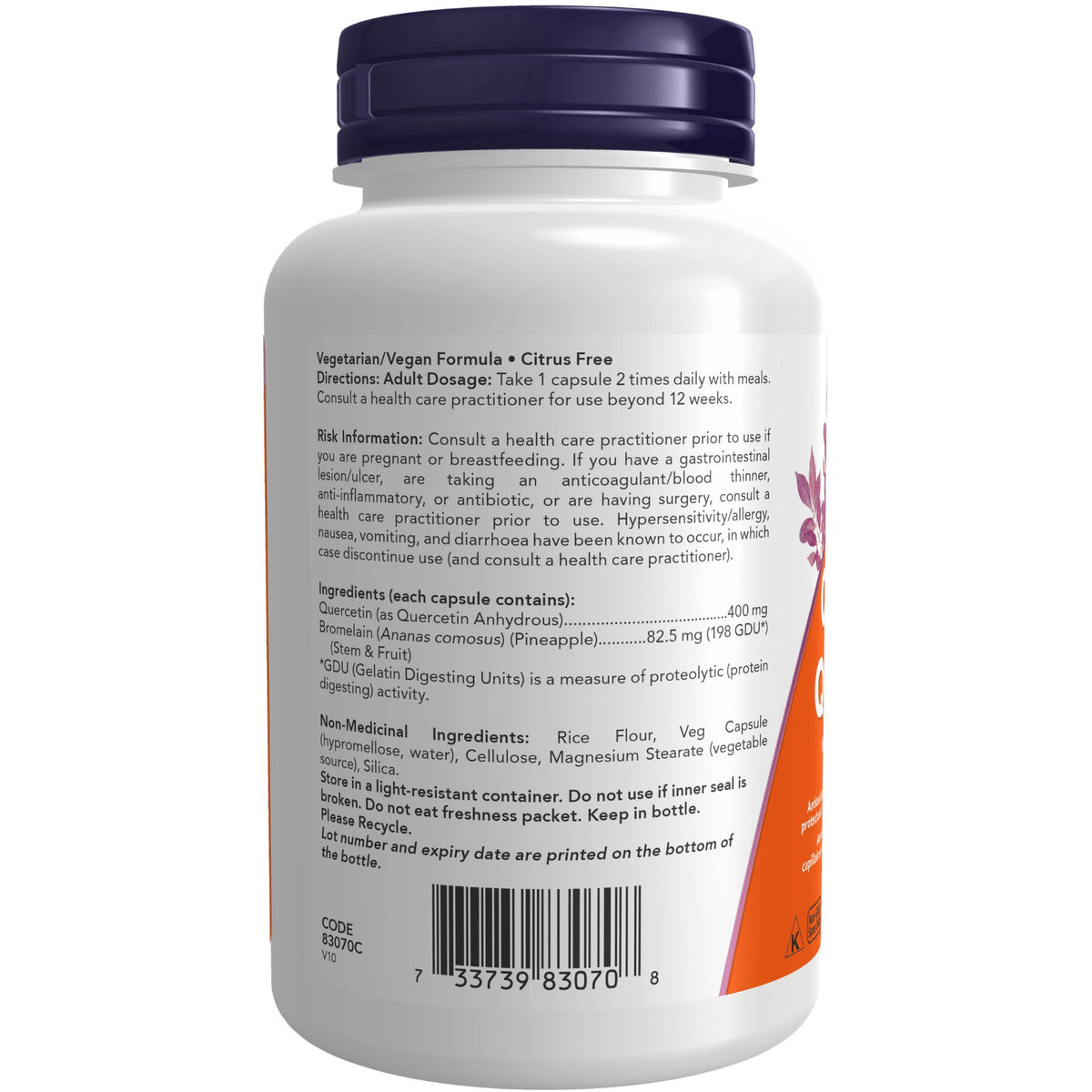 NOW Quercetin with Bromelain 120s