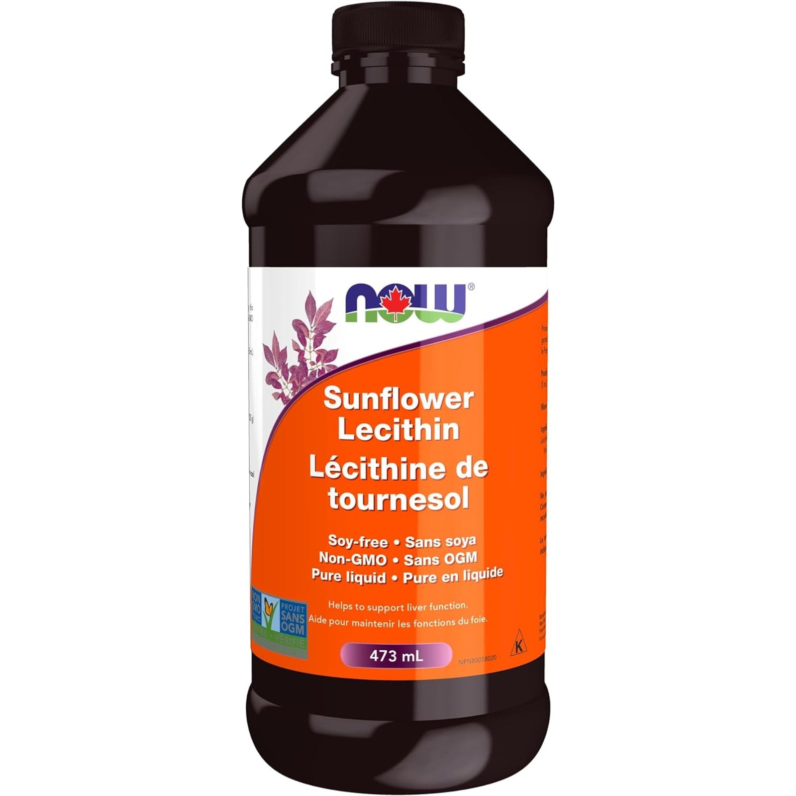 NOW Sunflower Liquid Lecithin 473mL