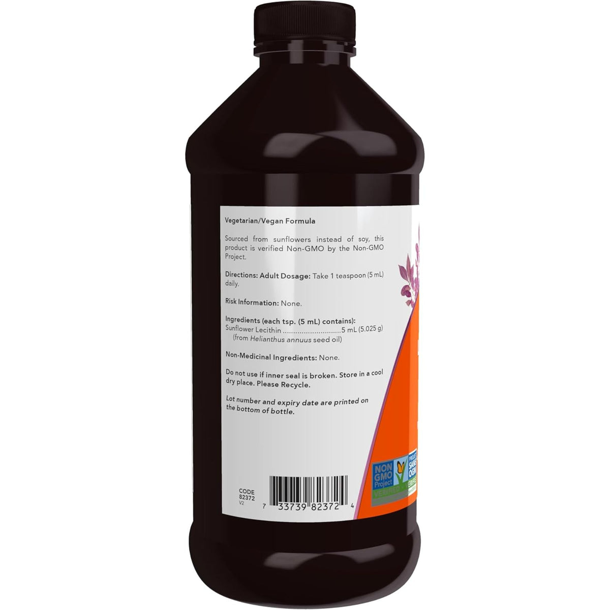 NOW Sunflower Liquid Lecithin 473mL