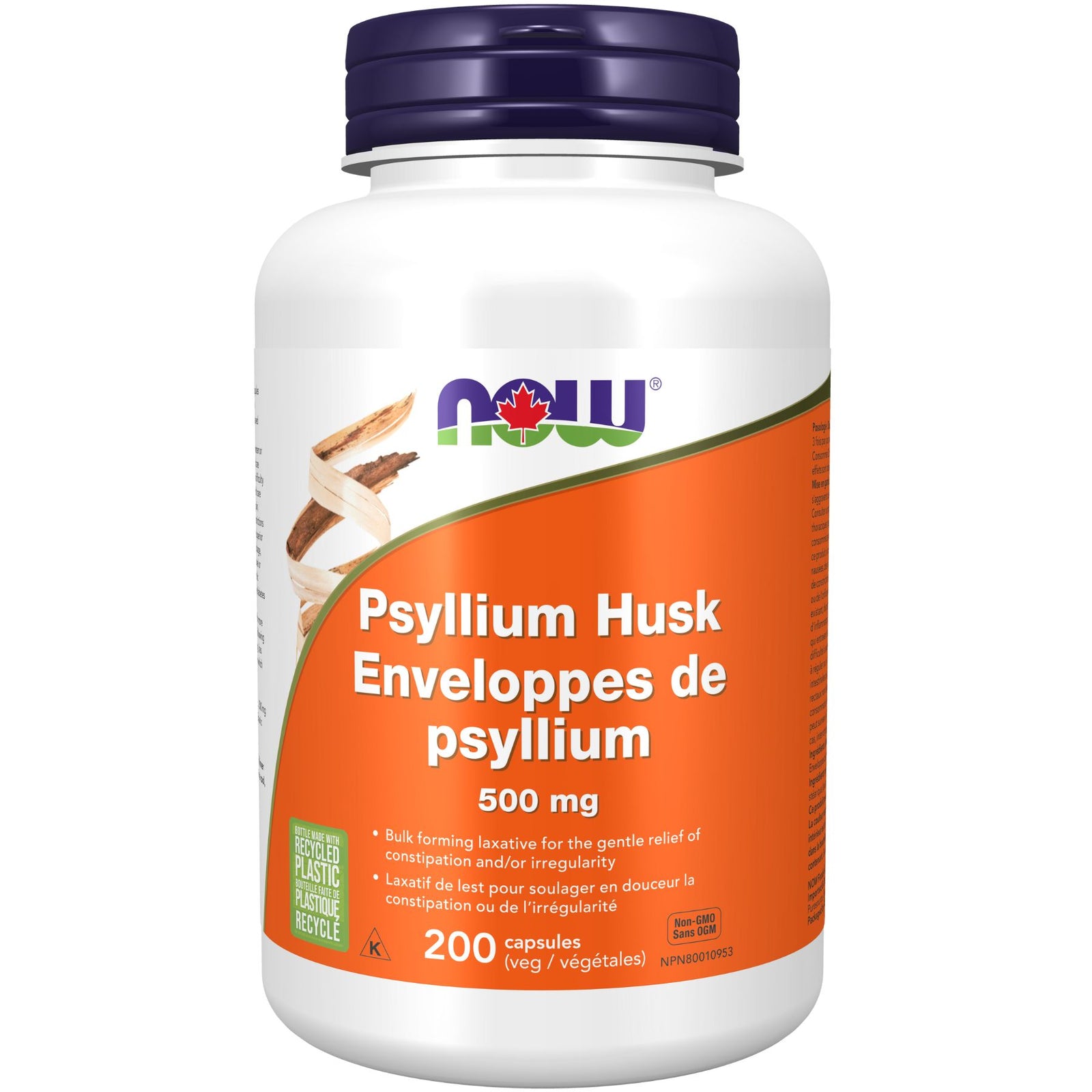 NOW Psyllium Husk 500mg Capsules 200s