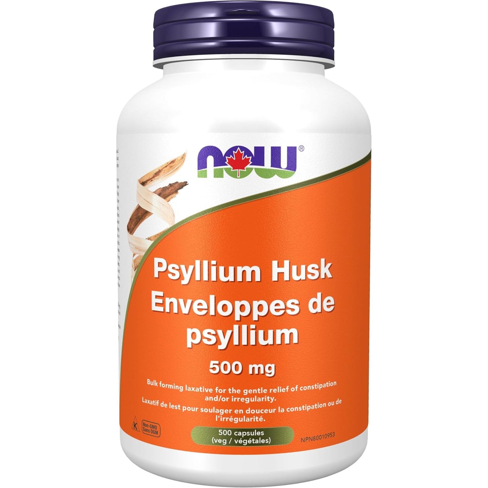 NOW Psyllium Husk 500mg Capsules 500s