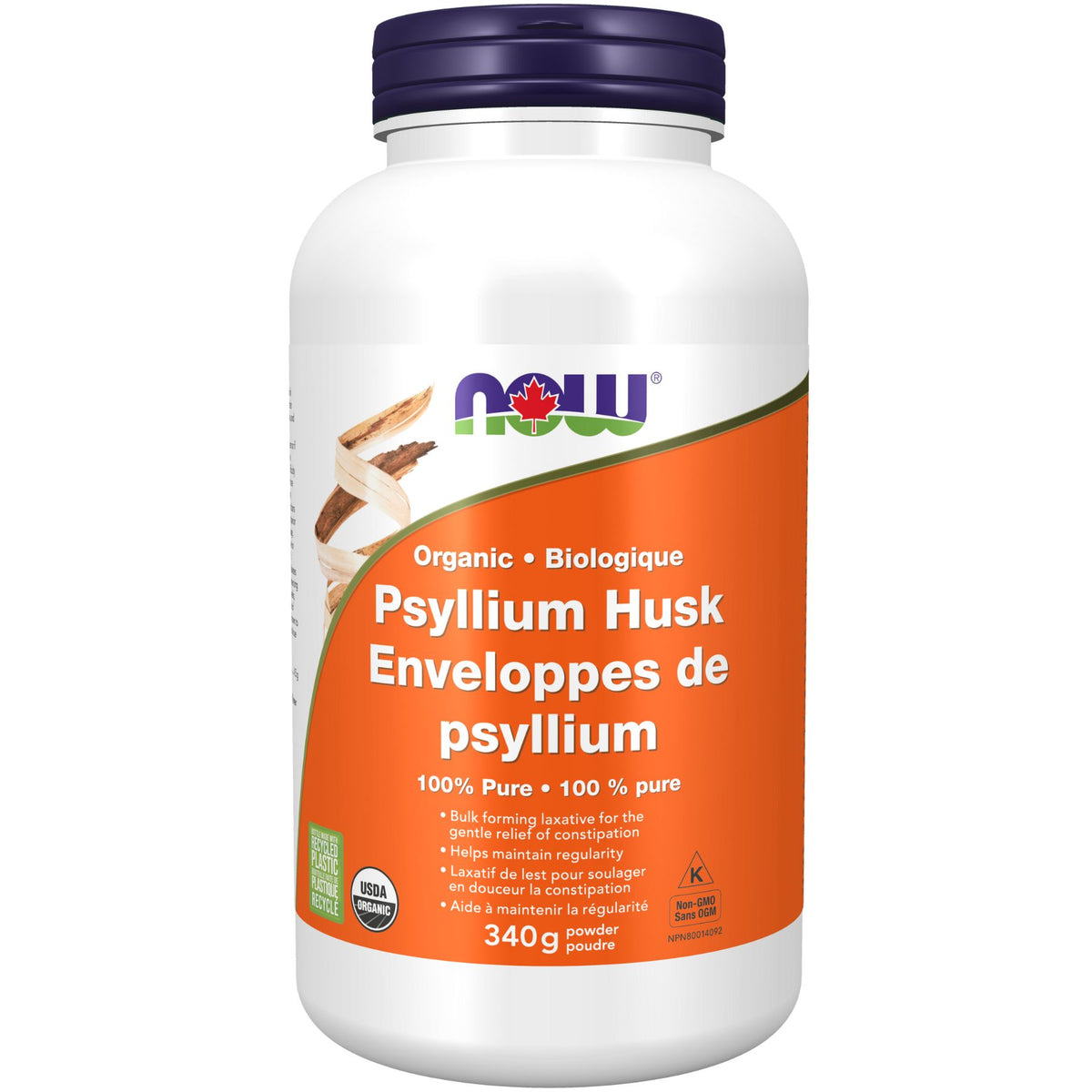 NOW Organic Psyllium Husk Powder 340g