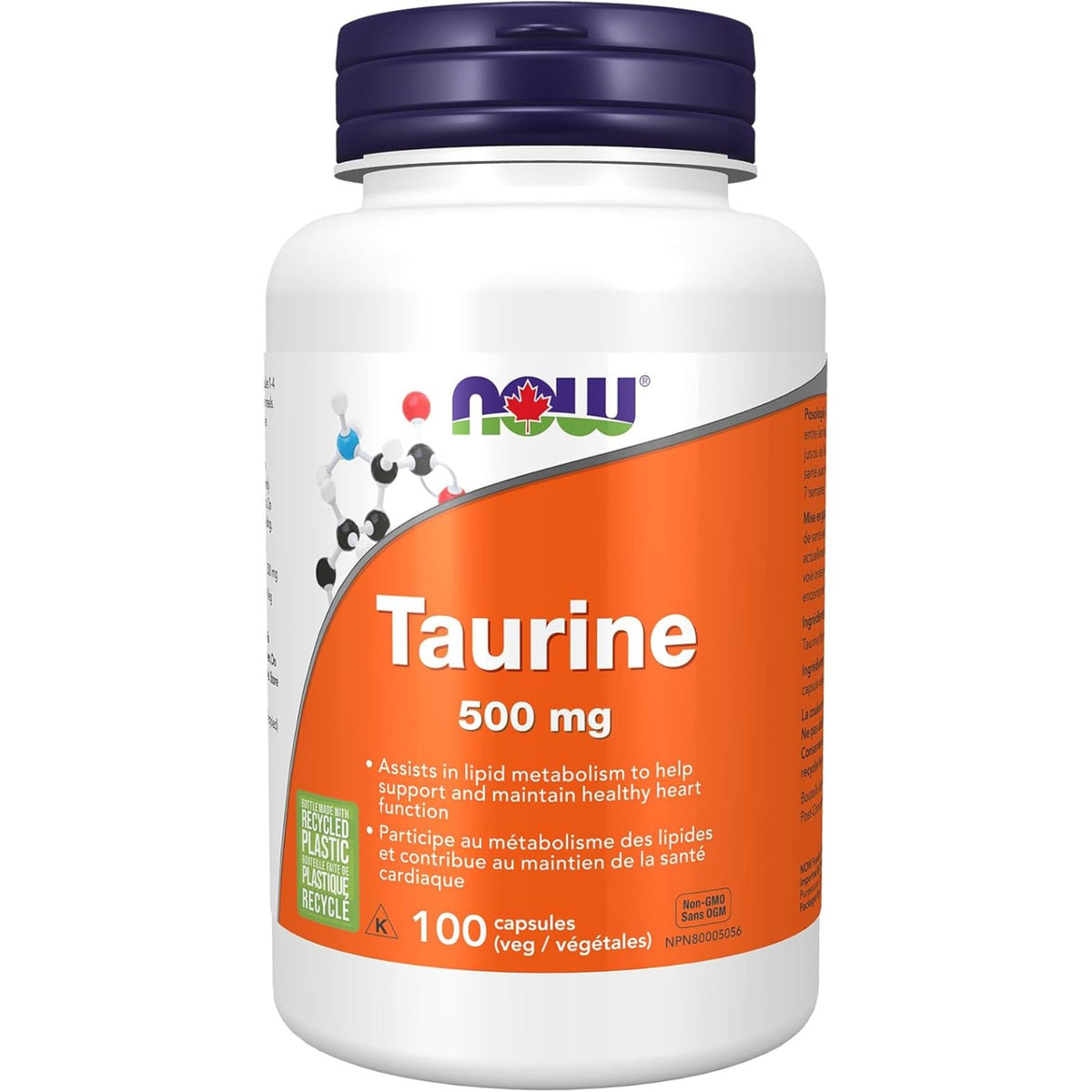 NOW Taurine 500mg Capsules 100s
