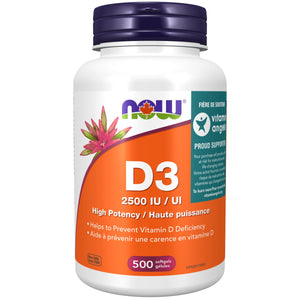 NOW Vitamin D2 2500 IU Softgels 500s