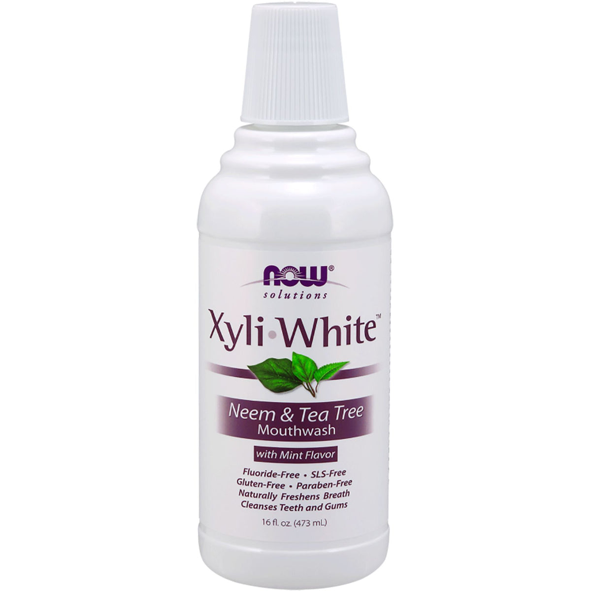 NOW XyliWhite Neem and Tea Tree Mouthwash 473mL