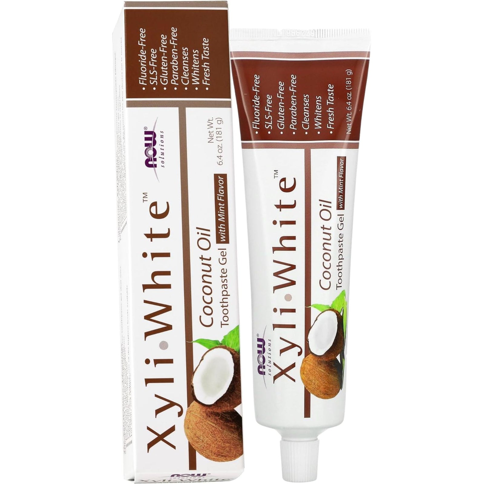 NOW XyliWhite Coconut Oil Toothpaste Gel 181g