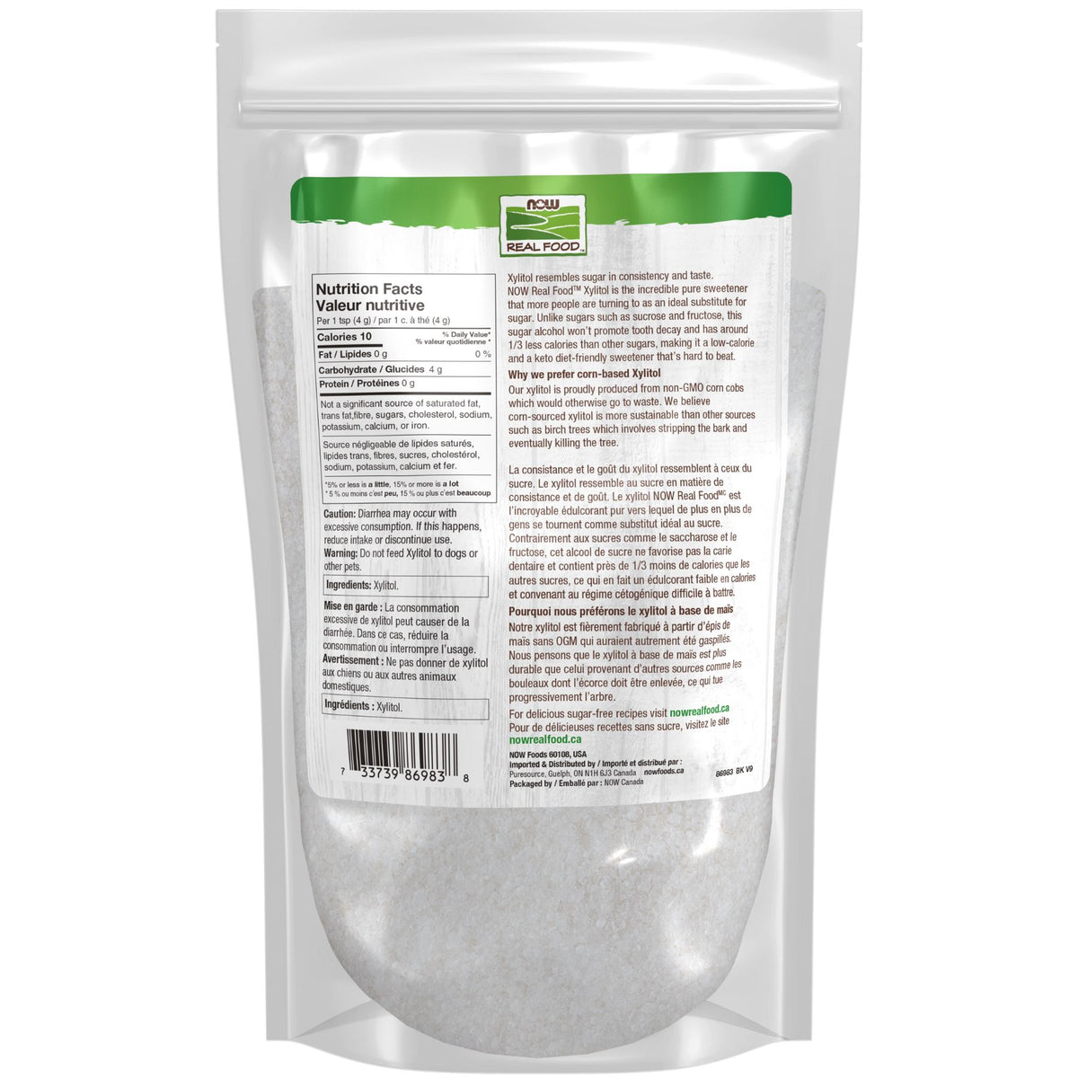 NOW Pure Xylitol Powder 454g