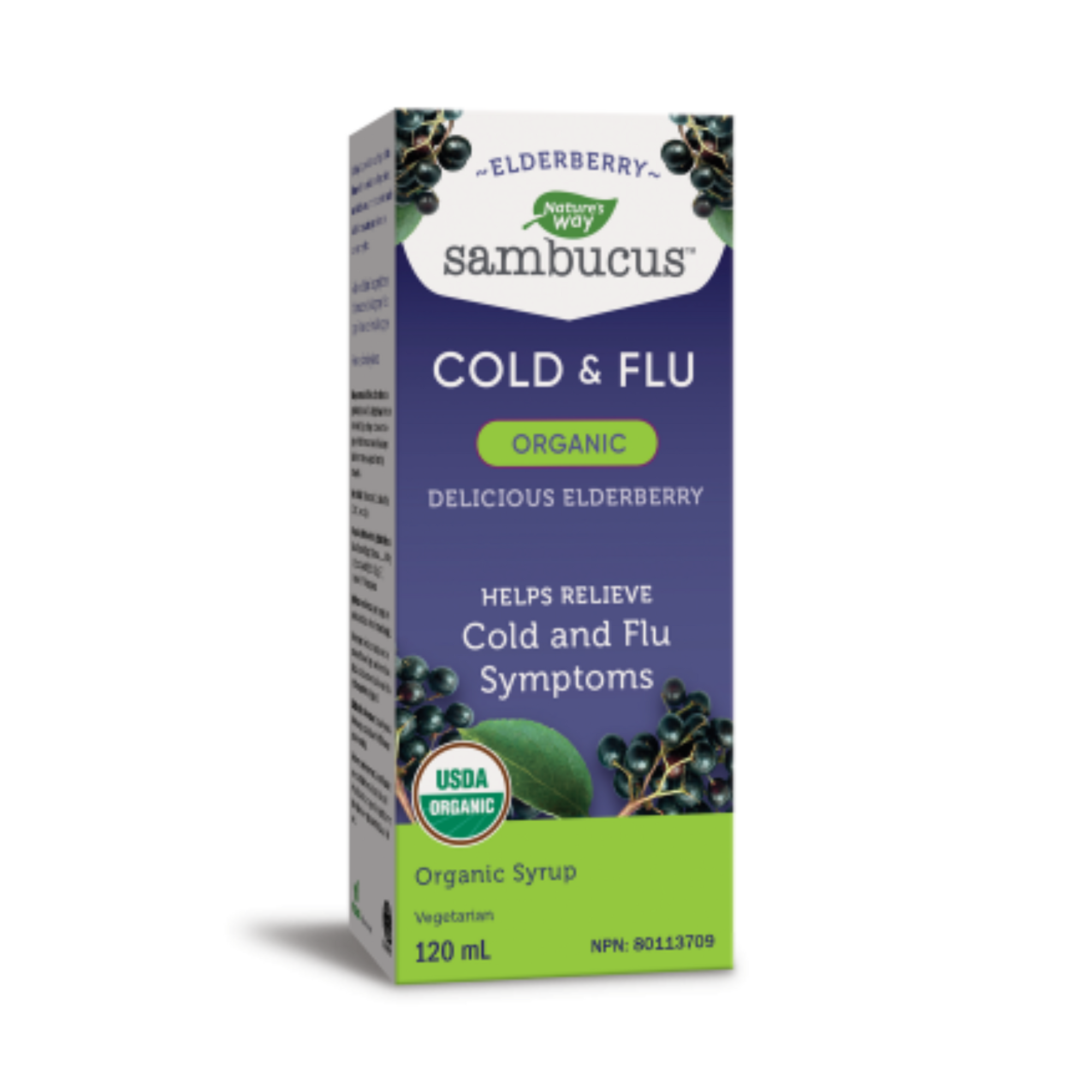 Nature's Way Sambucus Organic Elderberry Cold & Flu Syrup 120ml