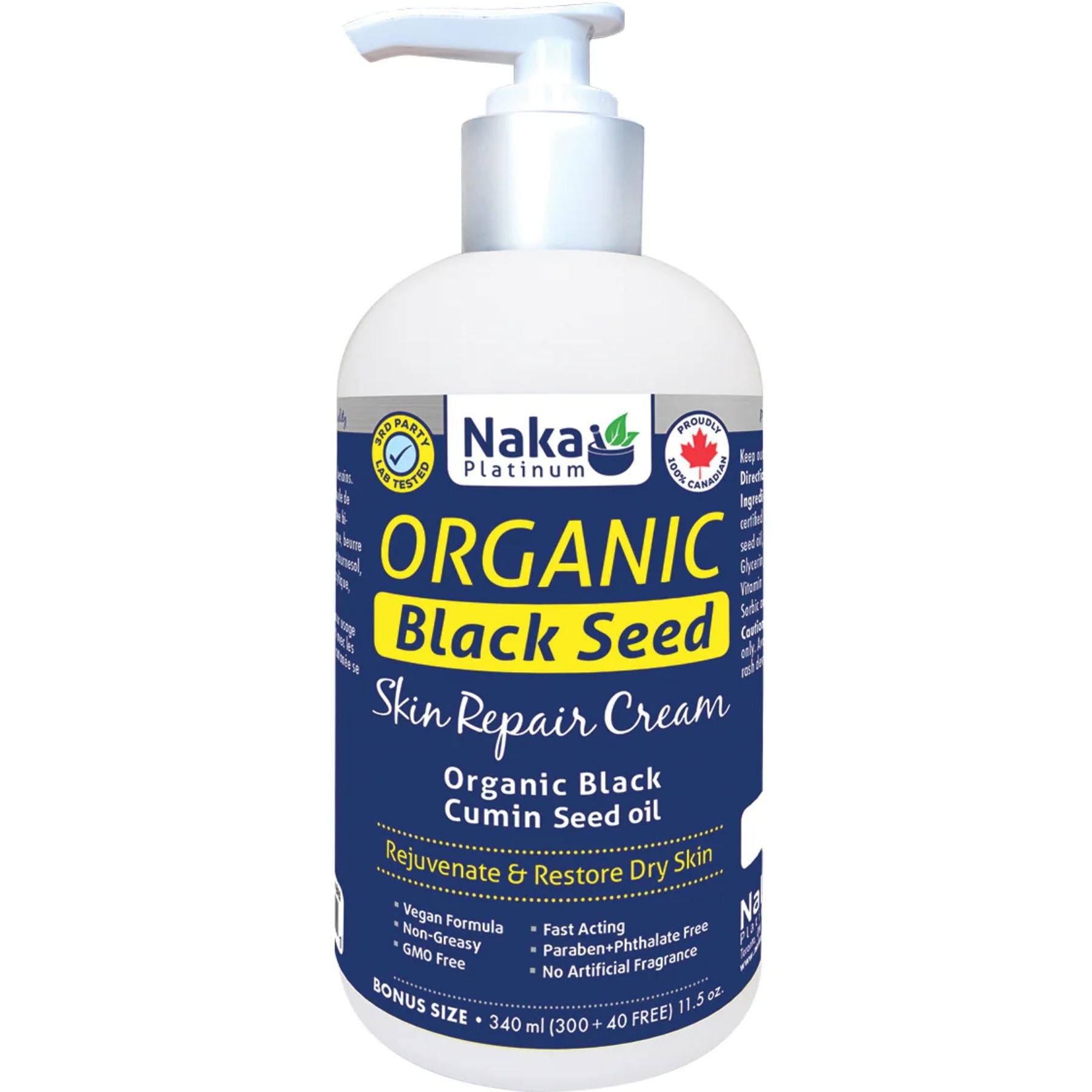 Naka Organic Black Seed Oil Cream 340mL