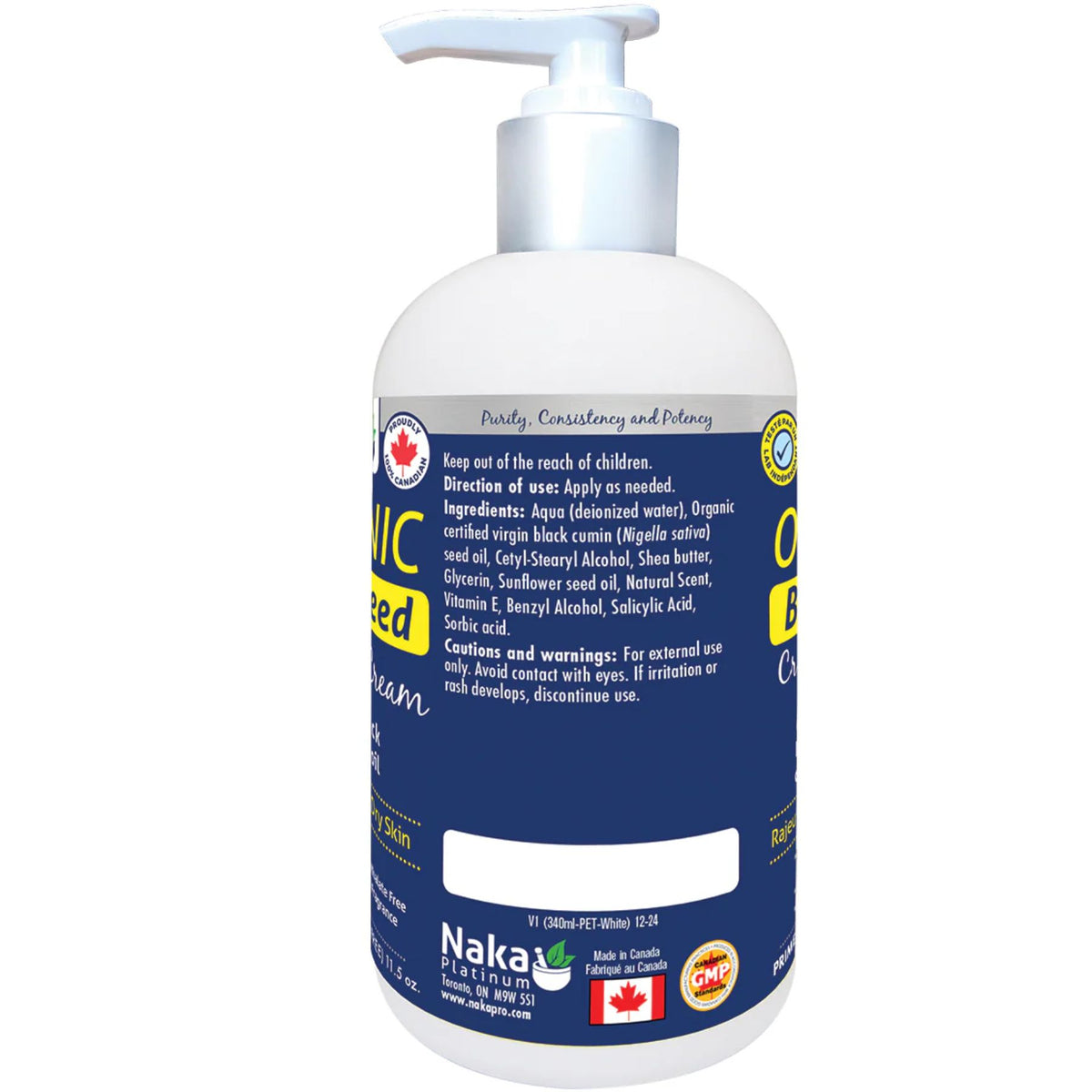 Naka Organic Black Seed Oil Cream 120mL