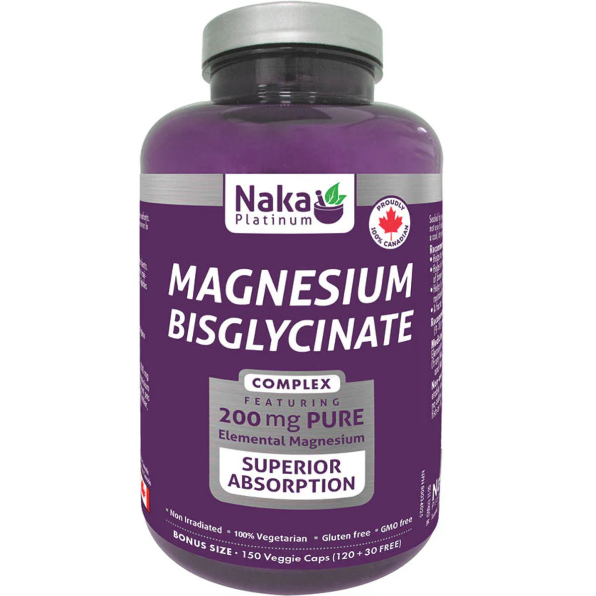 Naka Magnesium Bisglycinate 150s Bonus Size (120 + 30 Free)