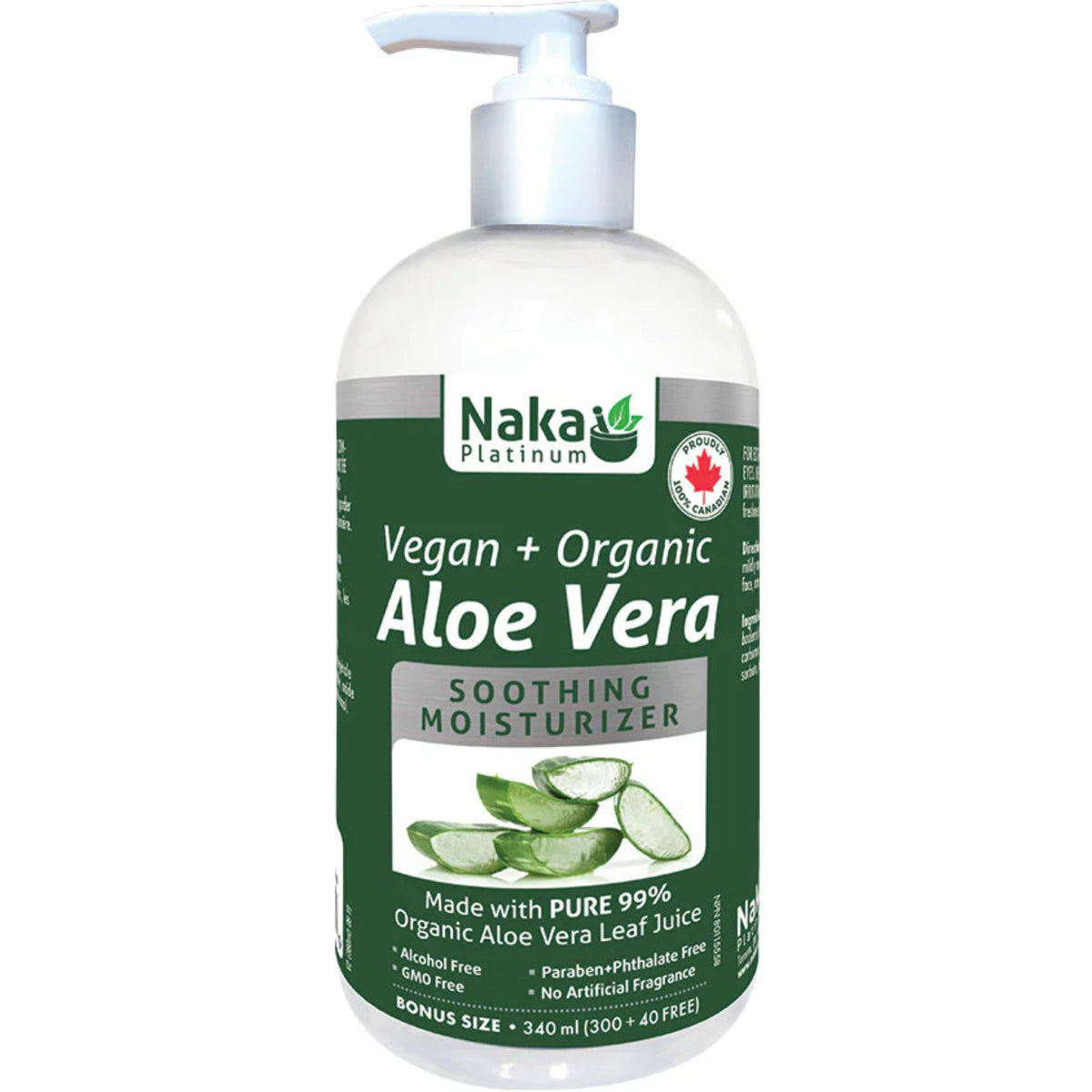 Naka Vegan + Organic Aloe Gel 340mL