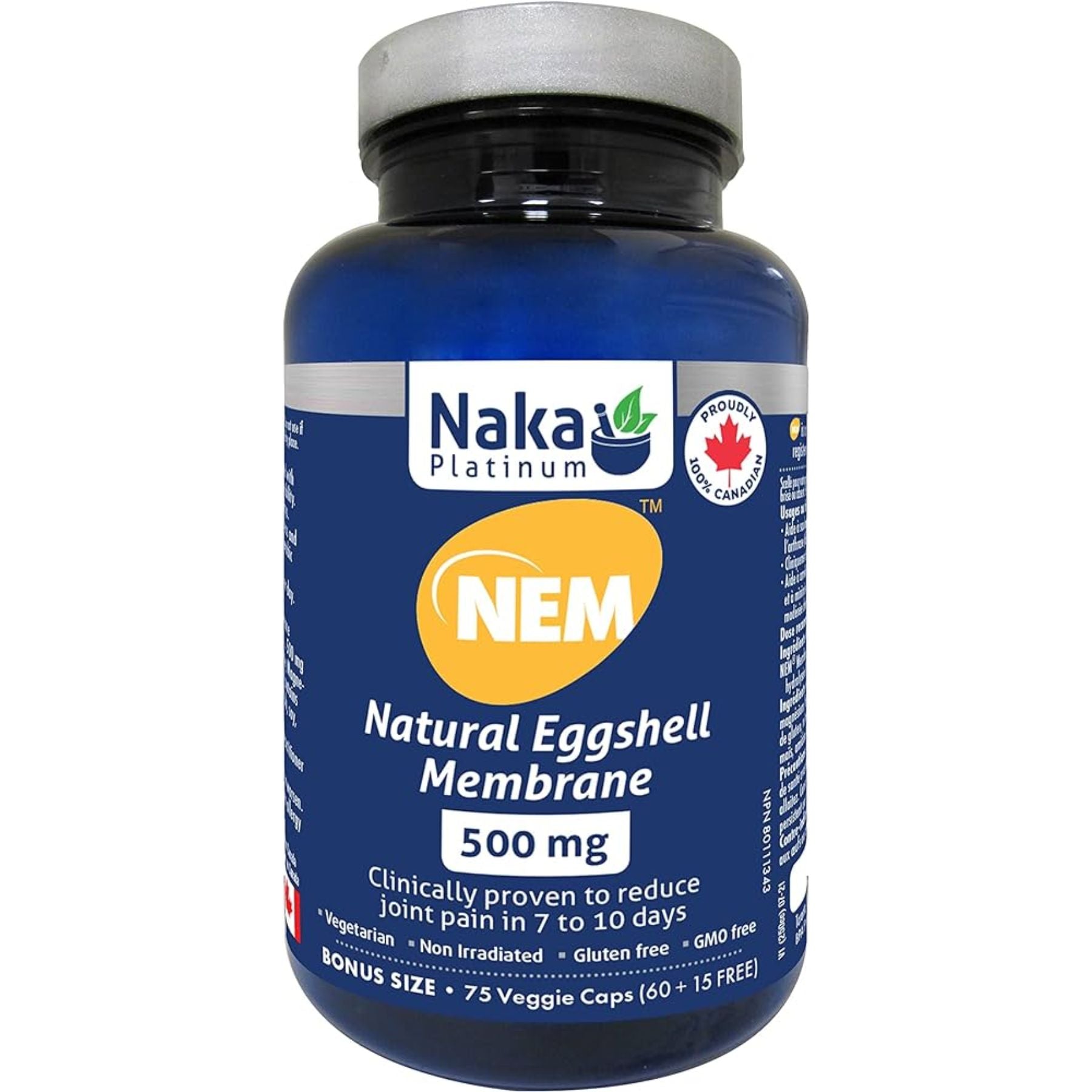 Naka NEM Natural Eggshell Membrane 75s (Bonus Size)