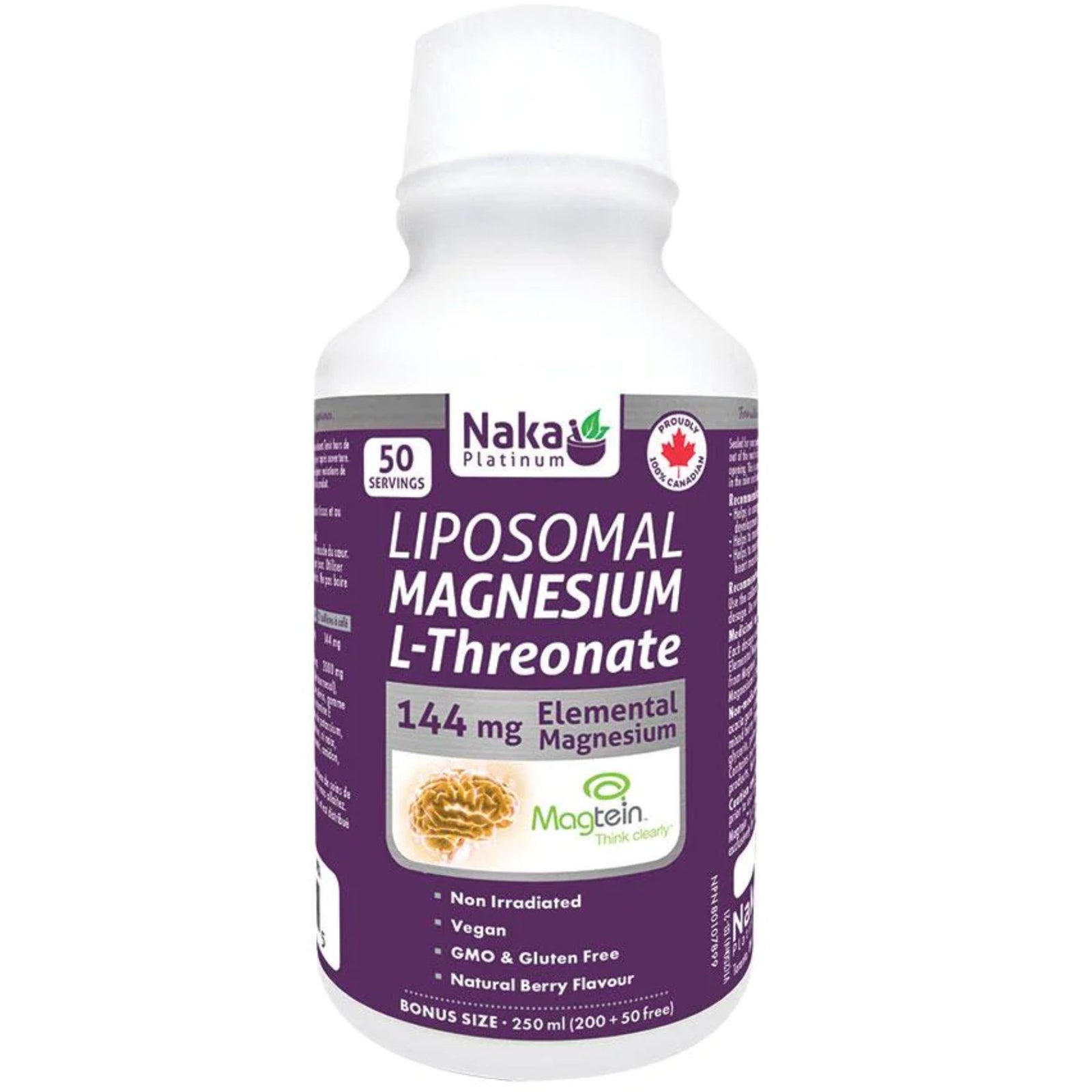 Naka Liposomal Magnesium L-Threonate Bonus 250ml (200+50 free)