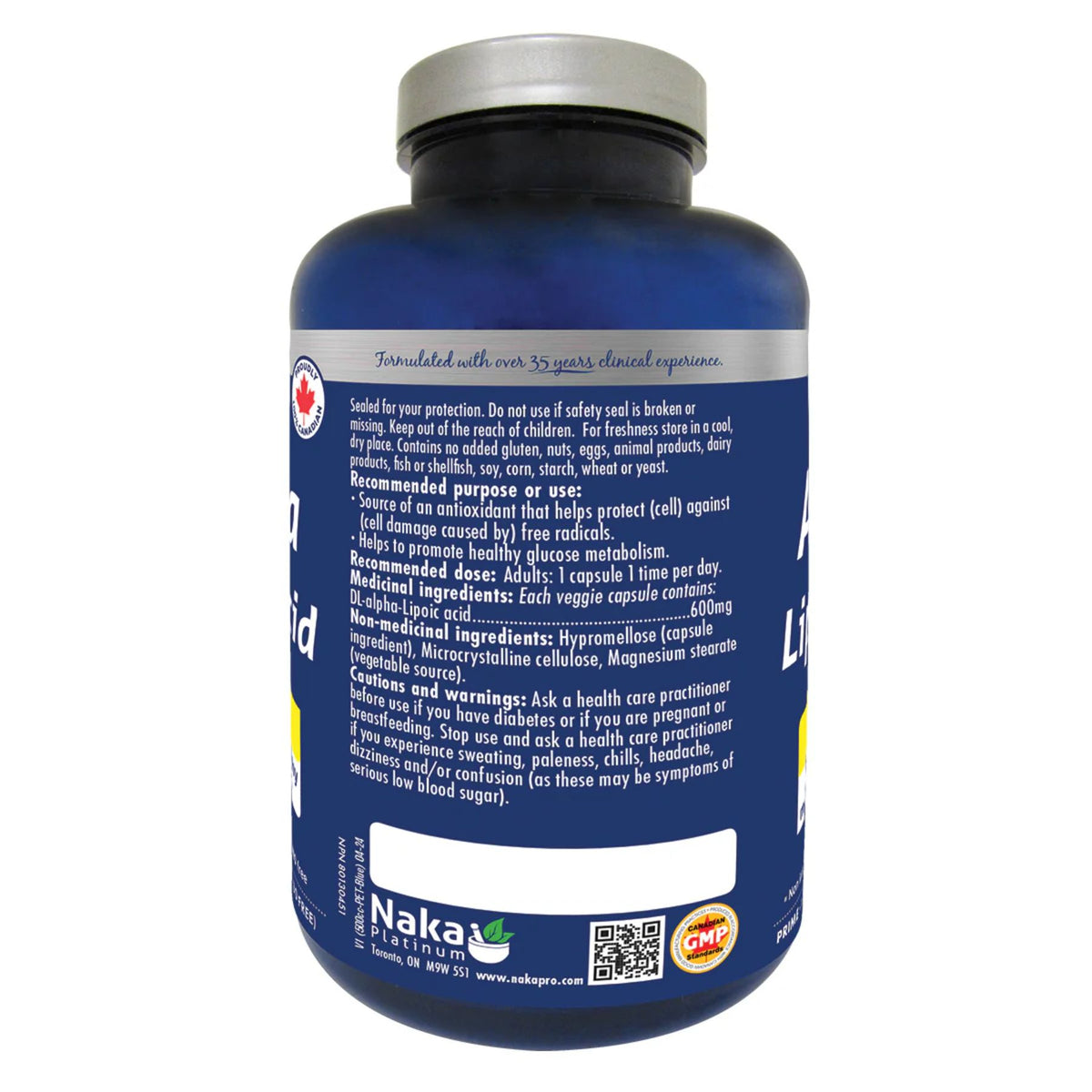 Naka Platinum Alpha Lipoic Acid 600mg 75s