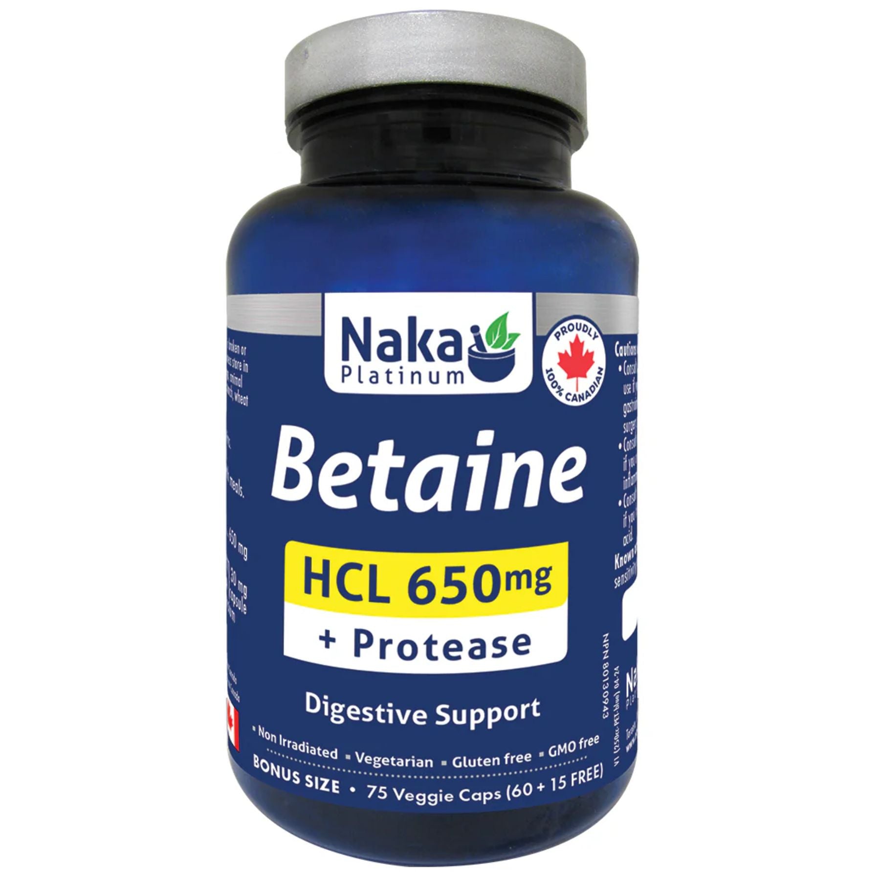 Naka Betaine HCL + Protease 75s