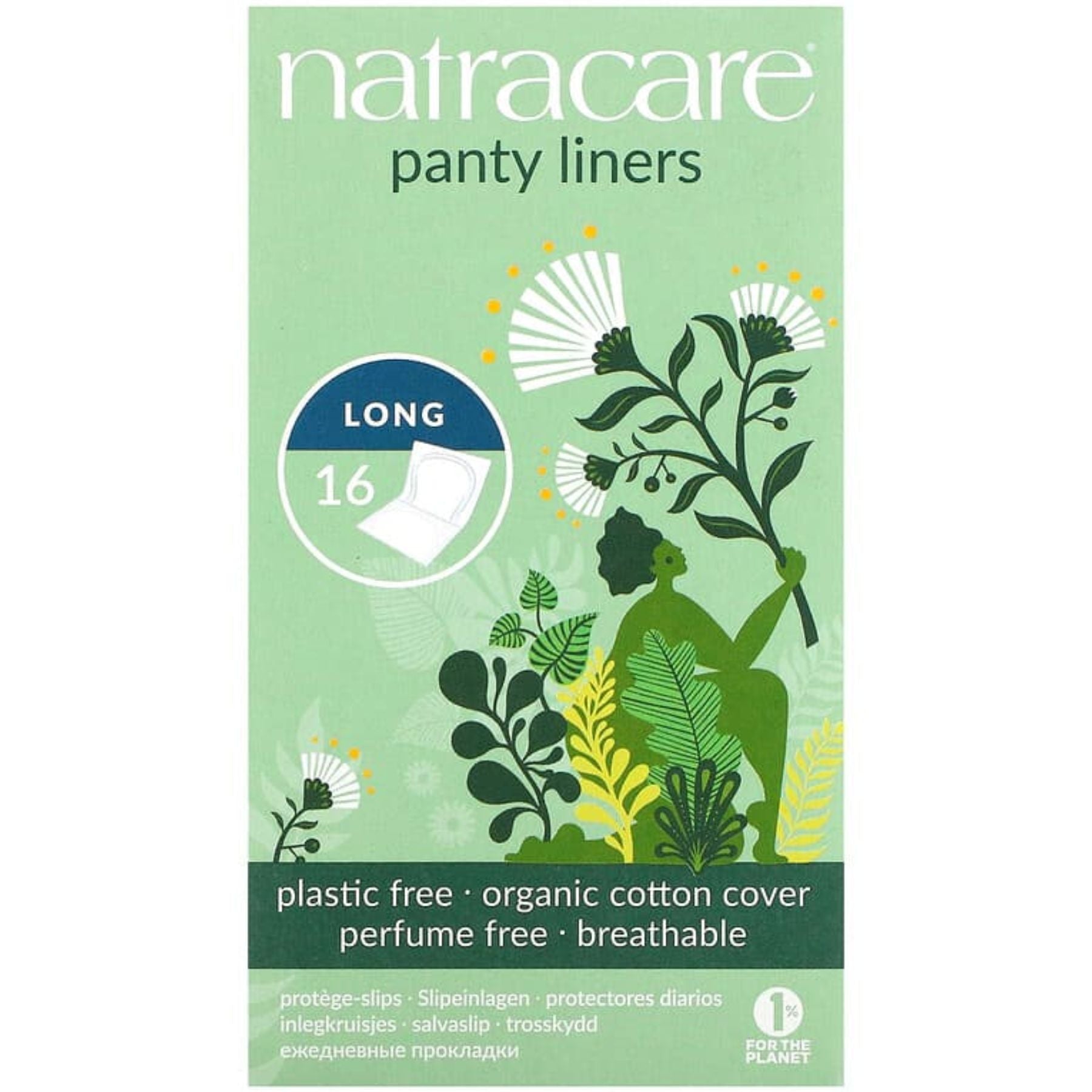 Natracare Long Panty Liners 16ct