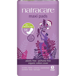 Natracare Regular Natural Maxi Pads 14ct