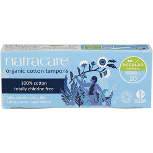 Natracare Regular Non-Applicator Organic Cotton Tampons 20ct