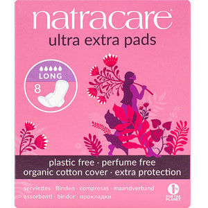 Natracare Ultra Extra Long Period Pads 8ct