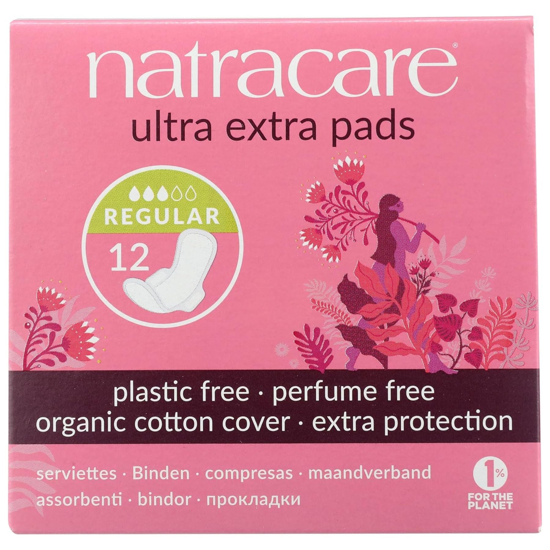 Natracare Ultra Extra Regular Period Pads 12ct