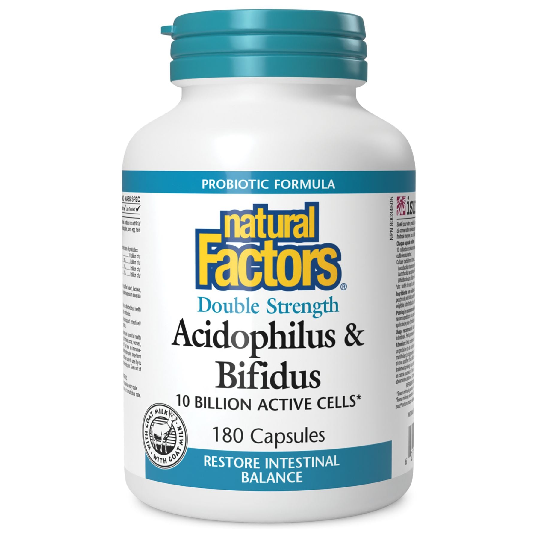 Natural Factors Acidophilus & Bifidus 10 Billion CFU 180s