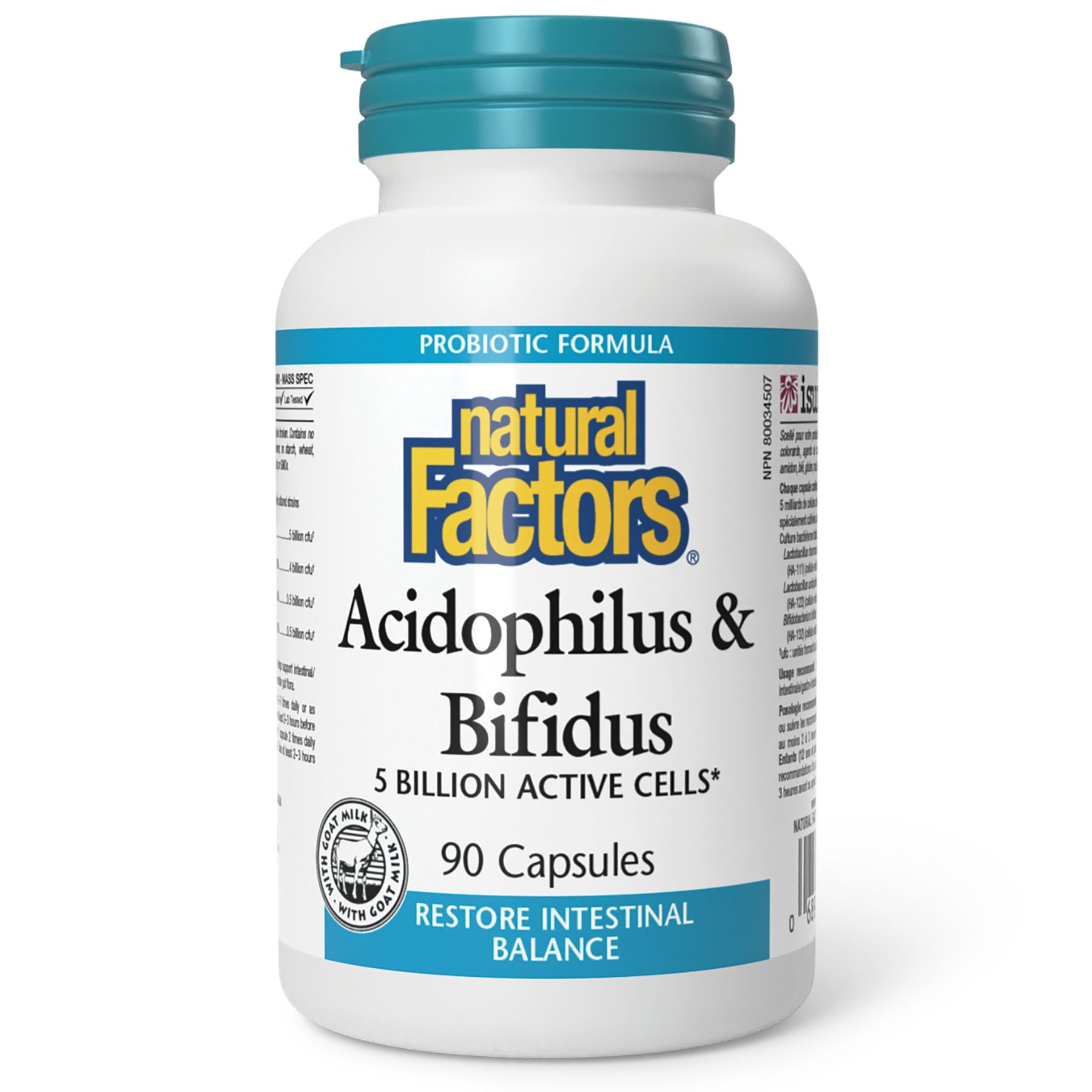 Natural Factors Acidophilus & Bifidus 5 Billion CFU 90s