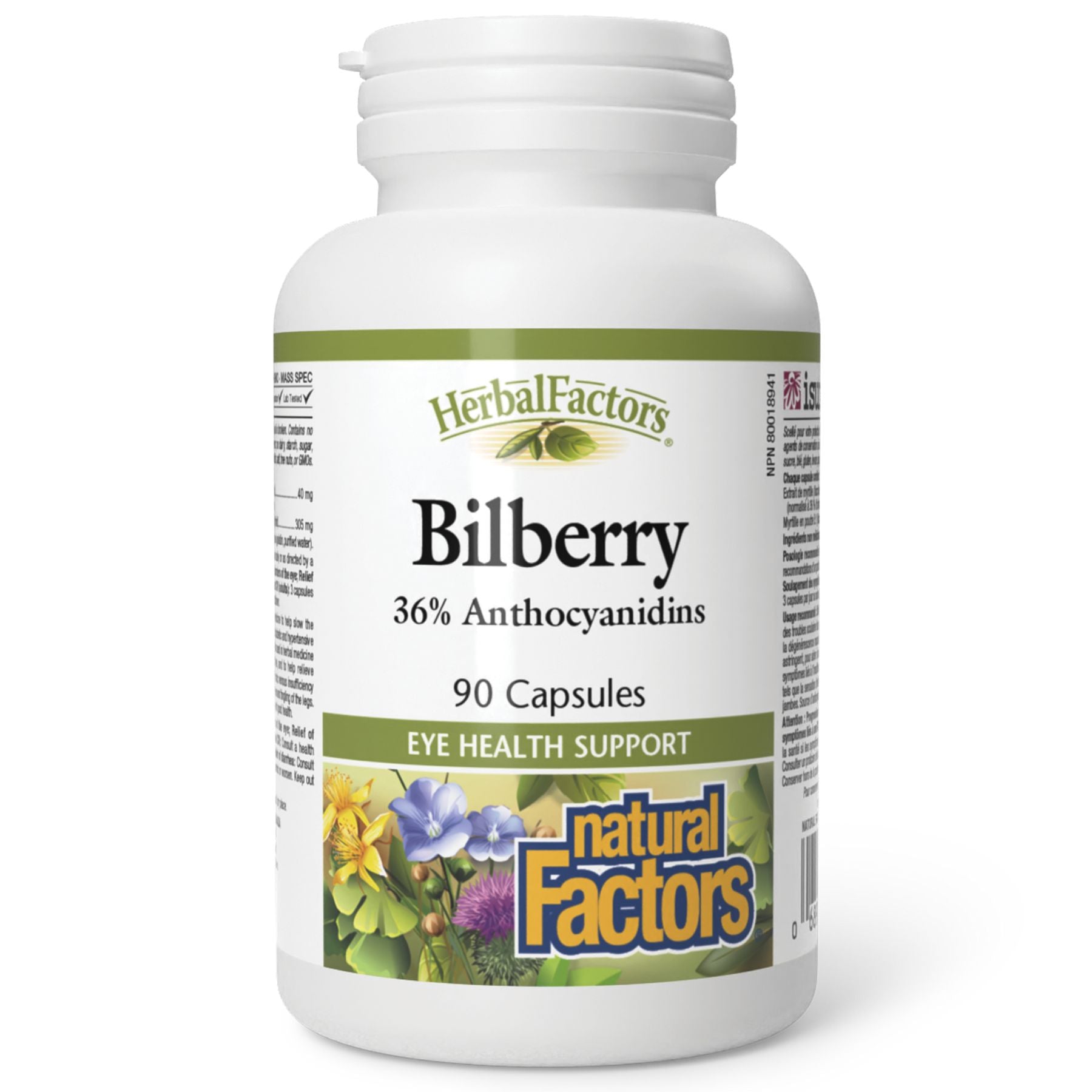 Natural Factors Bilberry 90s