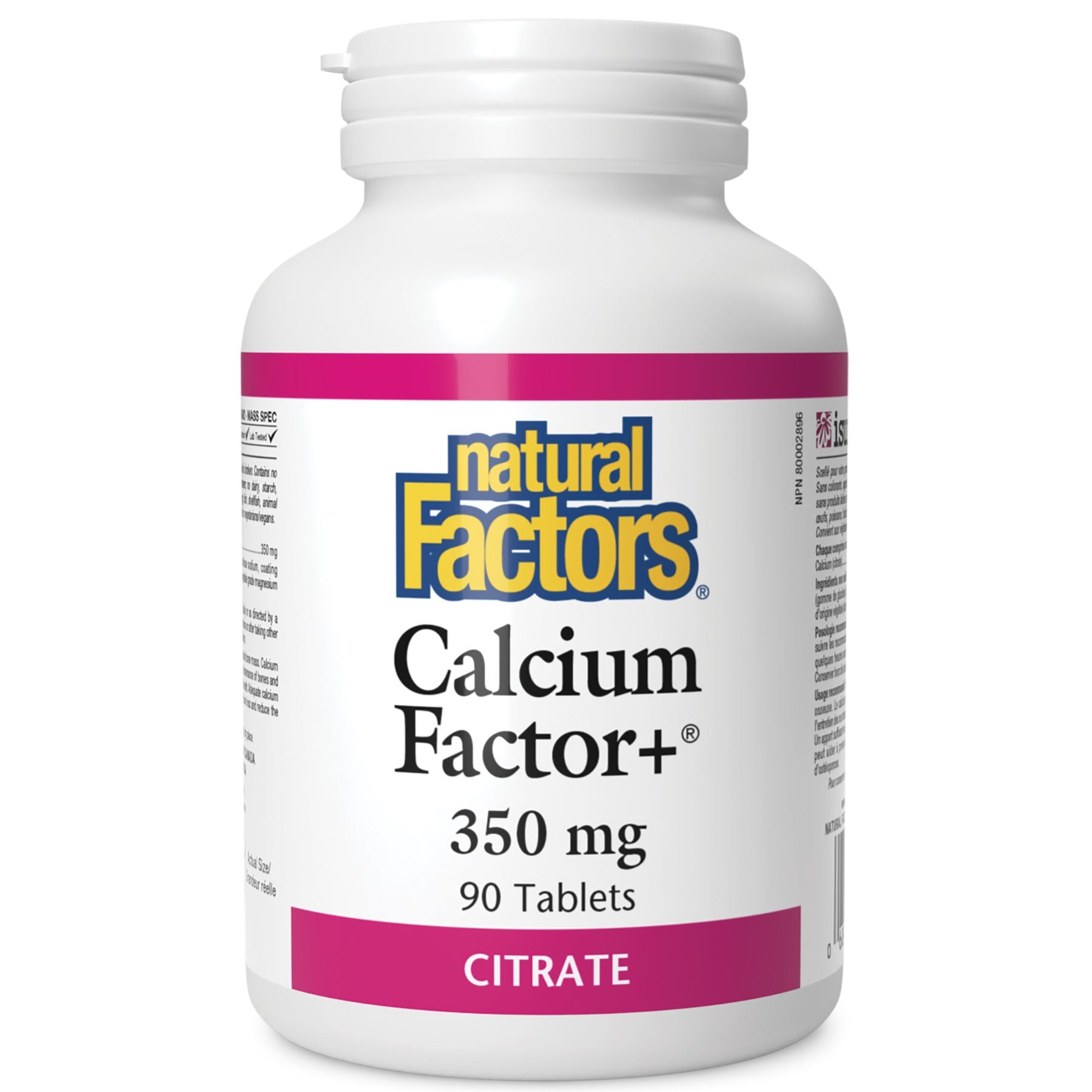 Natural Factors Calcium Factor+ Citrate 350 mg 90s