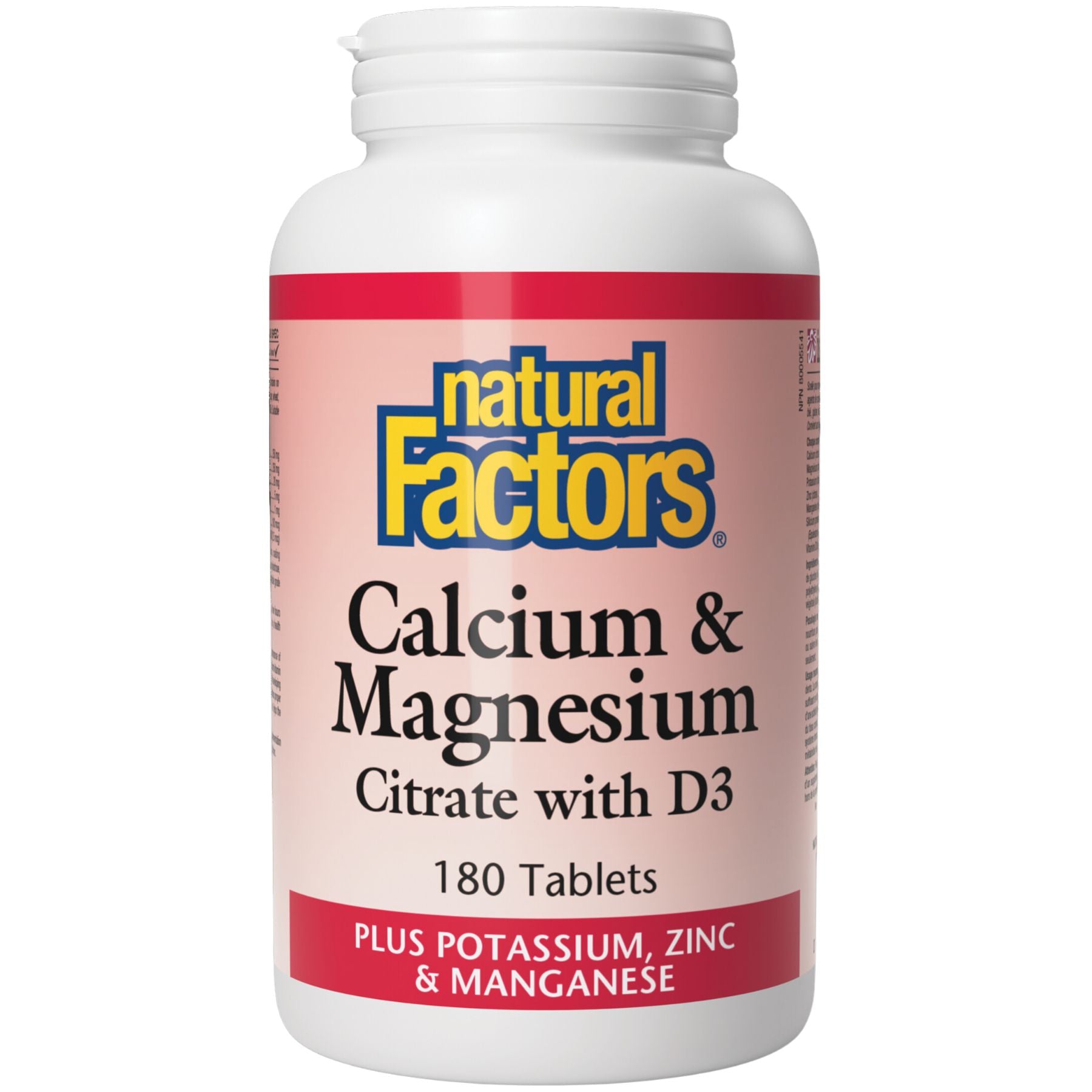 Natural Factors Calcium & Magnesium Citrate with D3 (Tablets) 180s