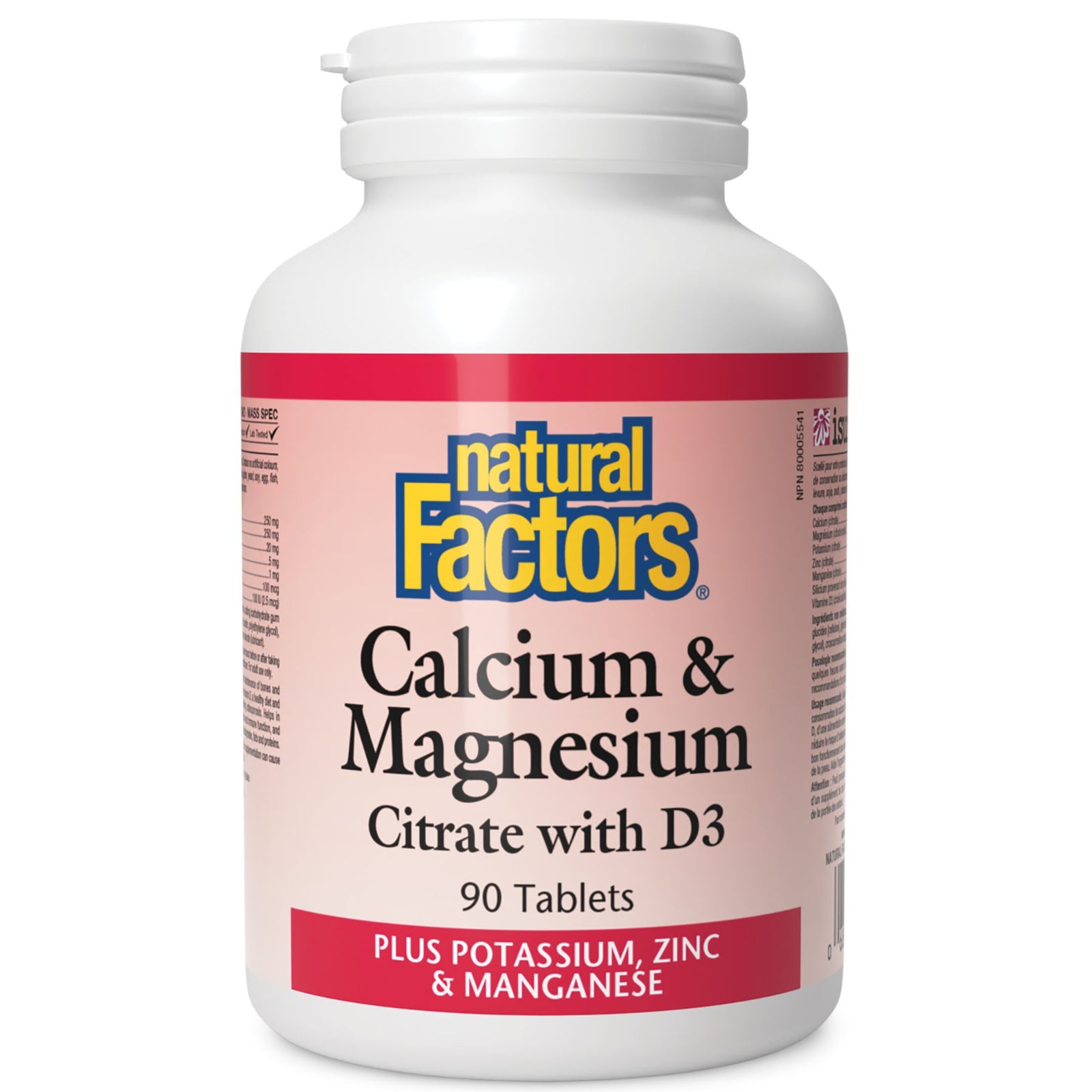 Natural Factors Calcium & Magnesium Citrate with D3 (Tablets) 90s