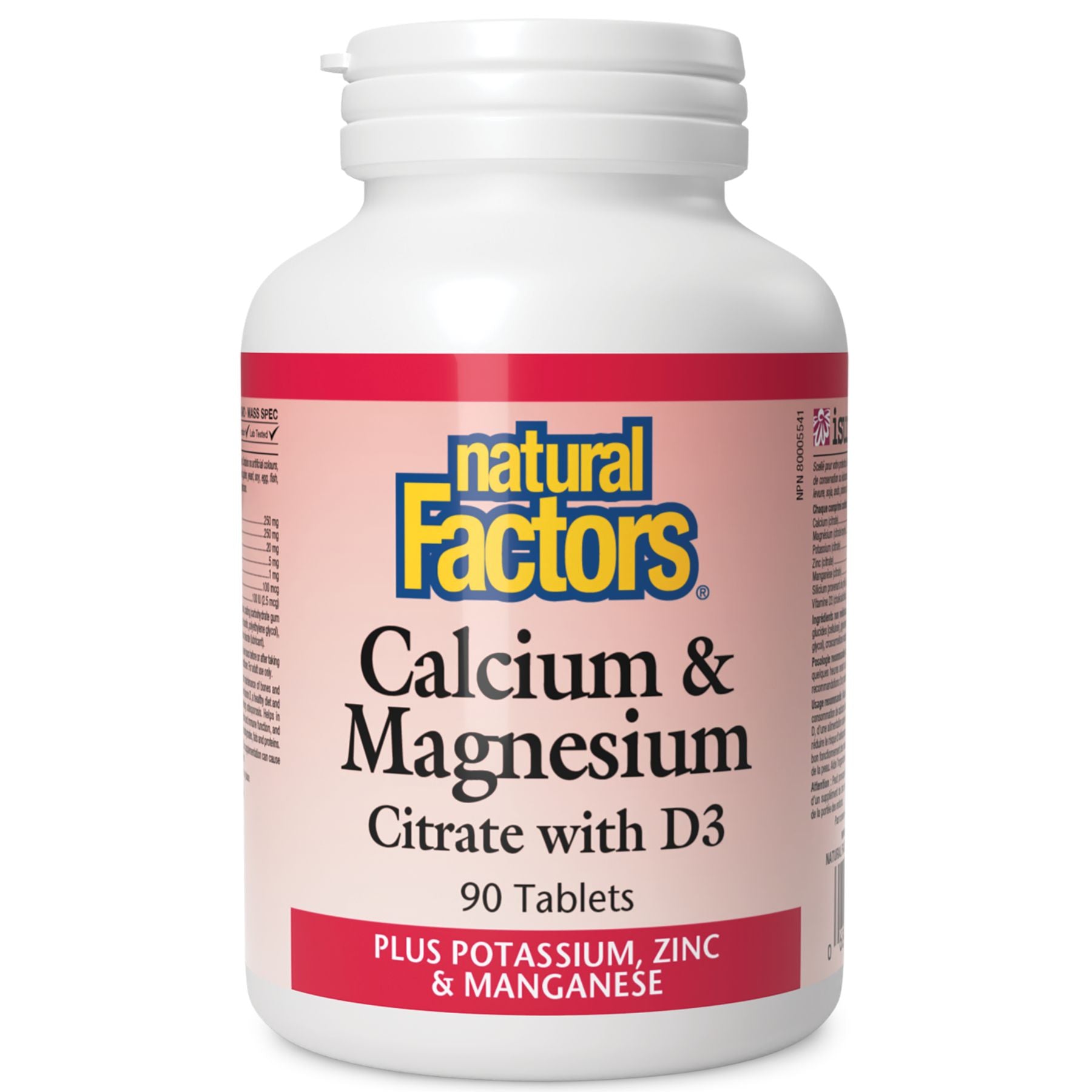 Natural Factors Calcium & Magnesium Citrate with D3 (Tablets) 90s