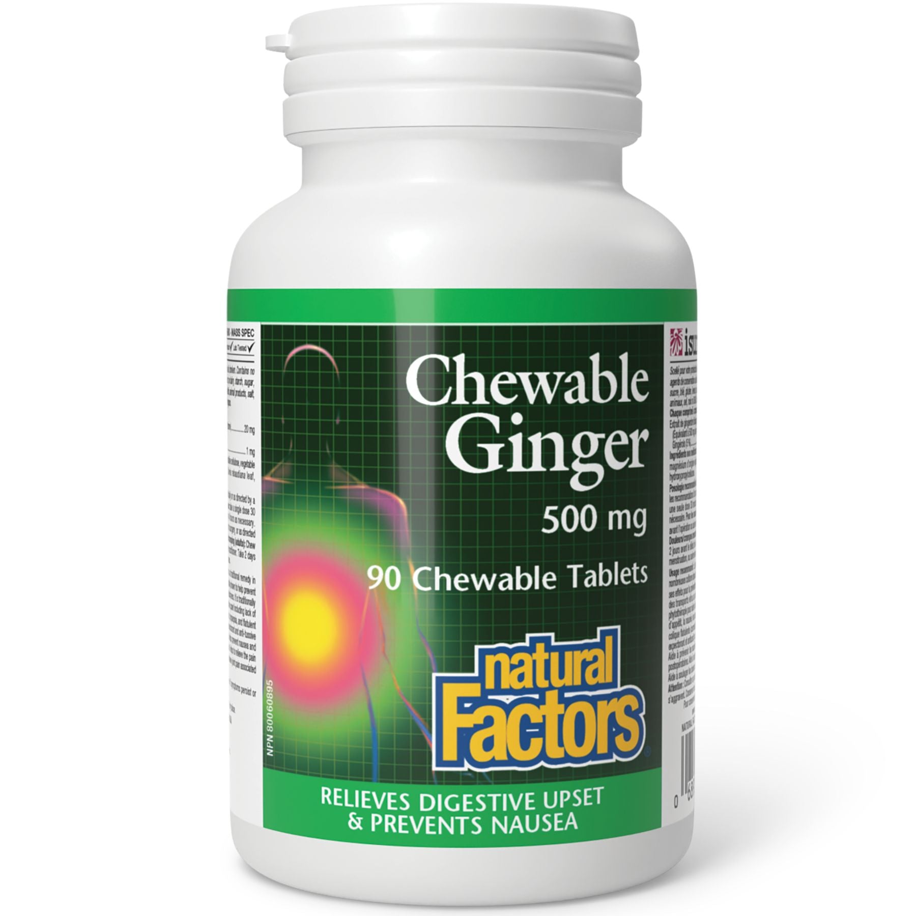 Natural Factors Chewable Ginger 500 mg 90s