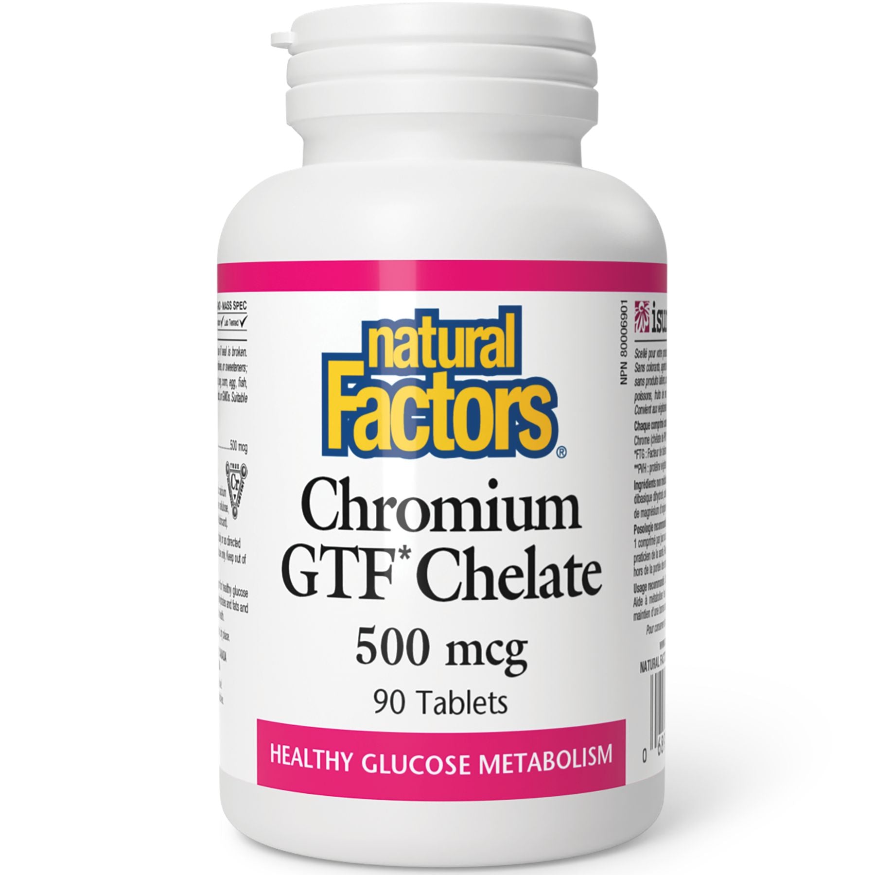 Natural Factors Chromium GTF Chelate 500 mcg 90s