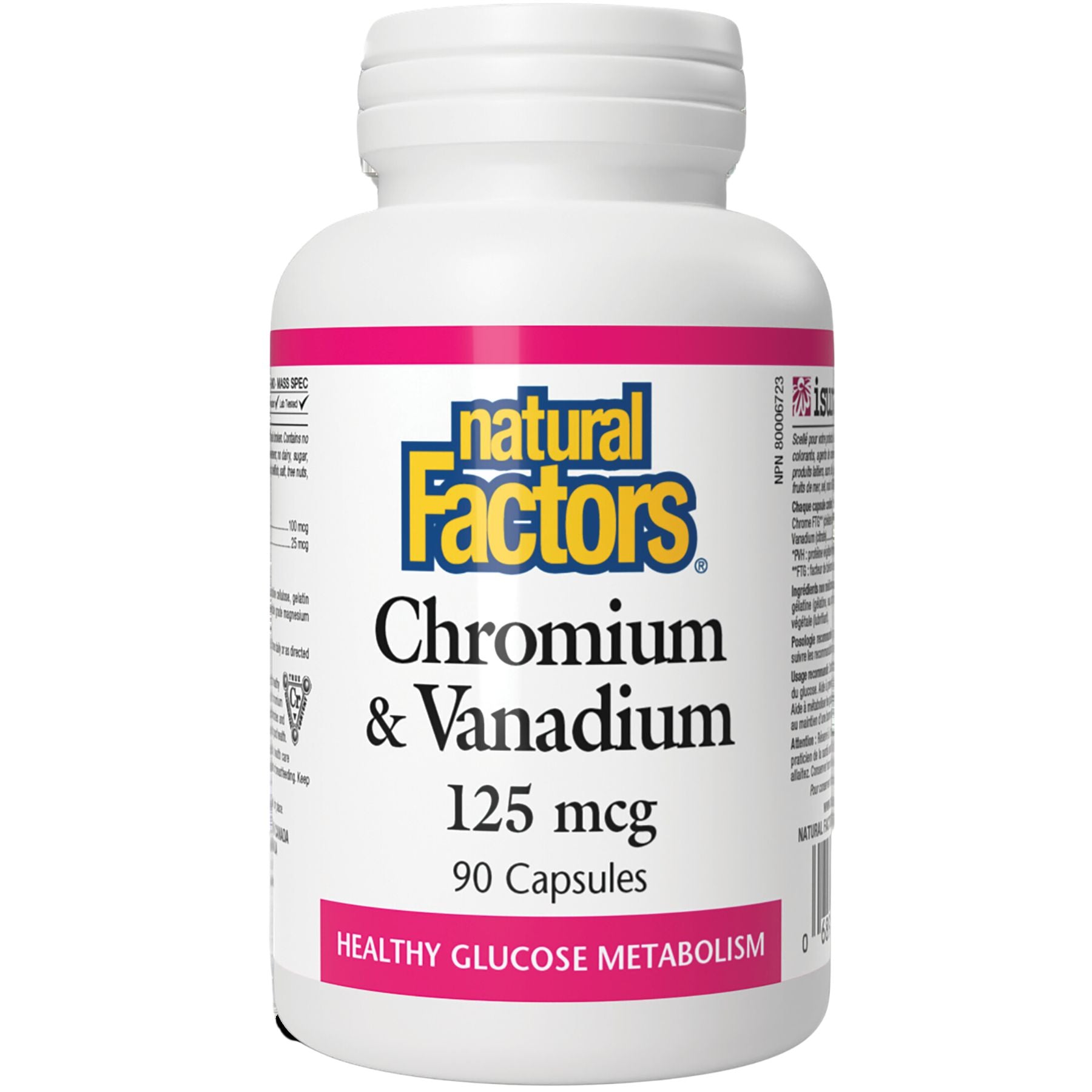 Natural Factors Chromium & Vanadium 125 mcg 90s