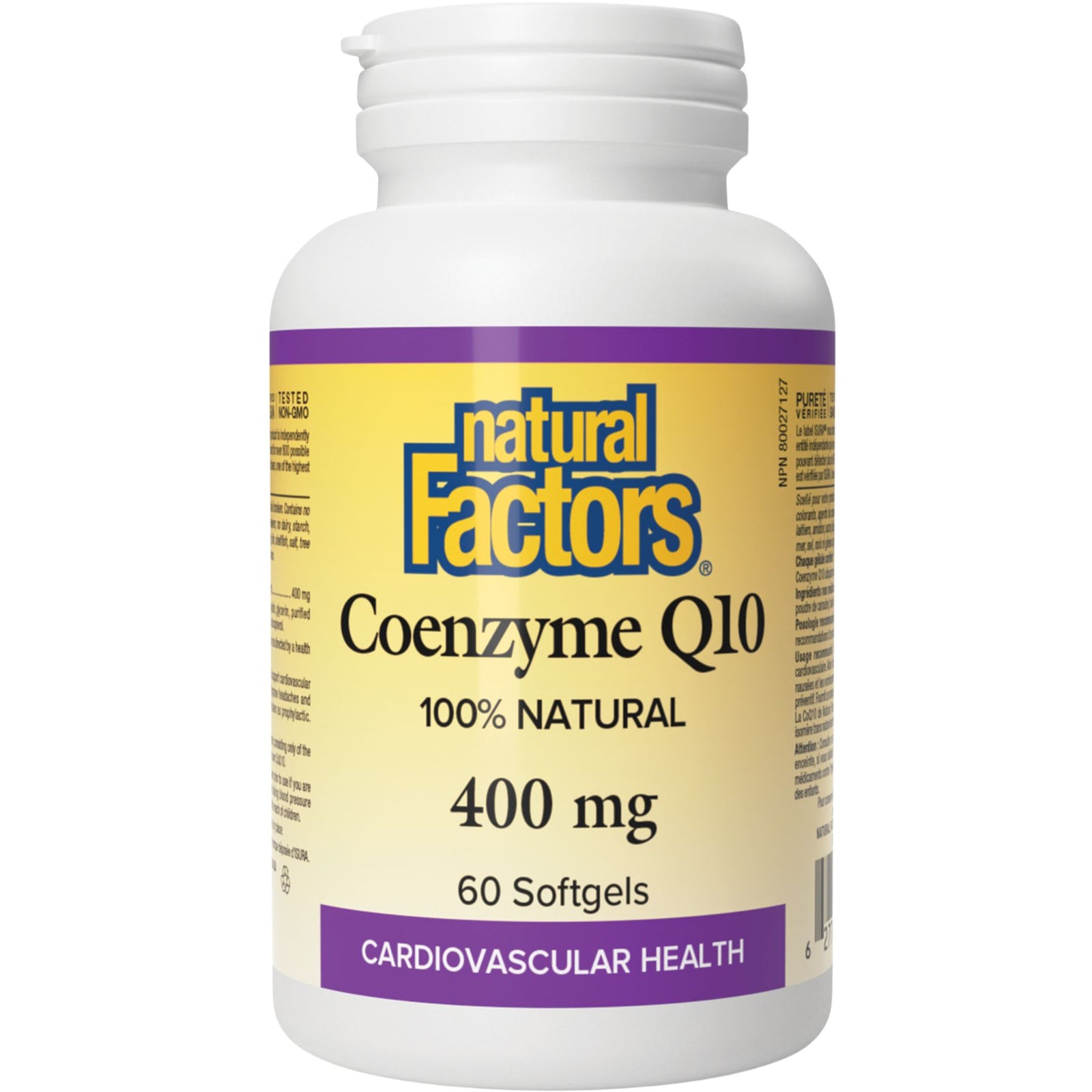 Natural Factors Coenzyme Q10 100% Natural 400mg 60s