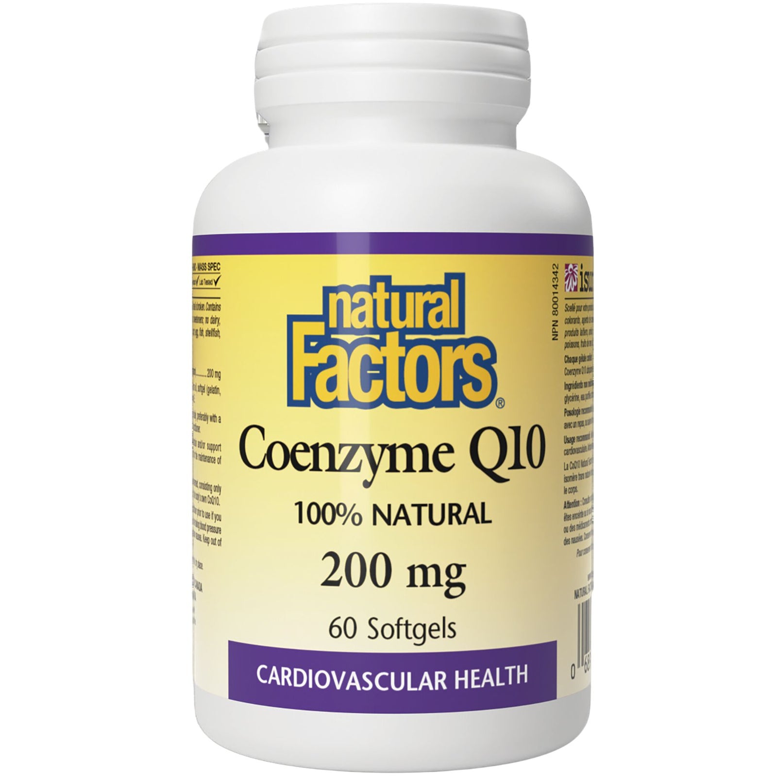 Natural Factors Coenzyme Q10 100% Natural 200mg 60s