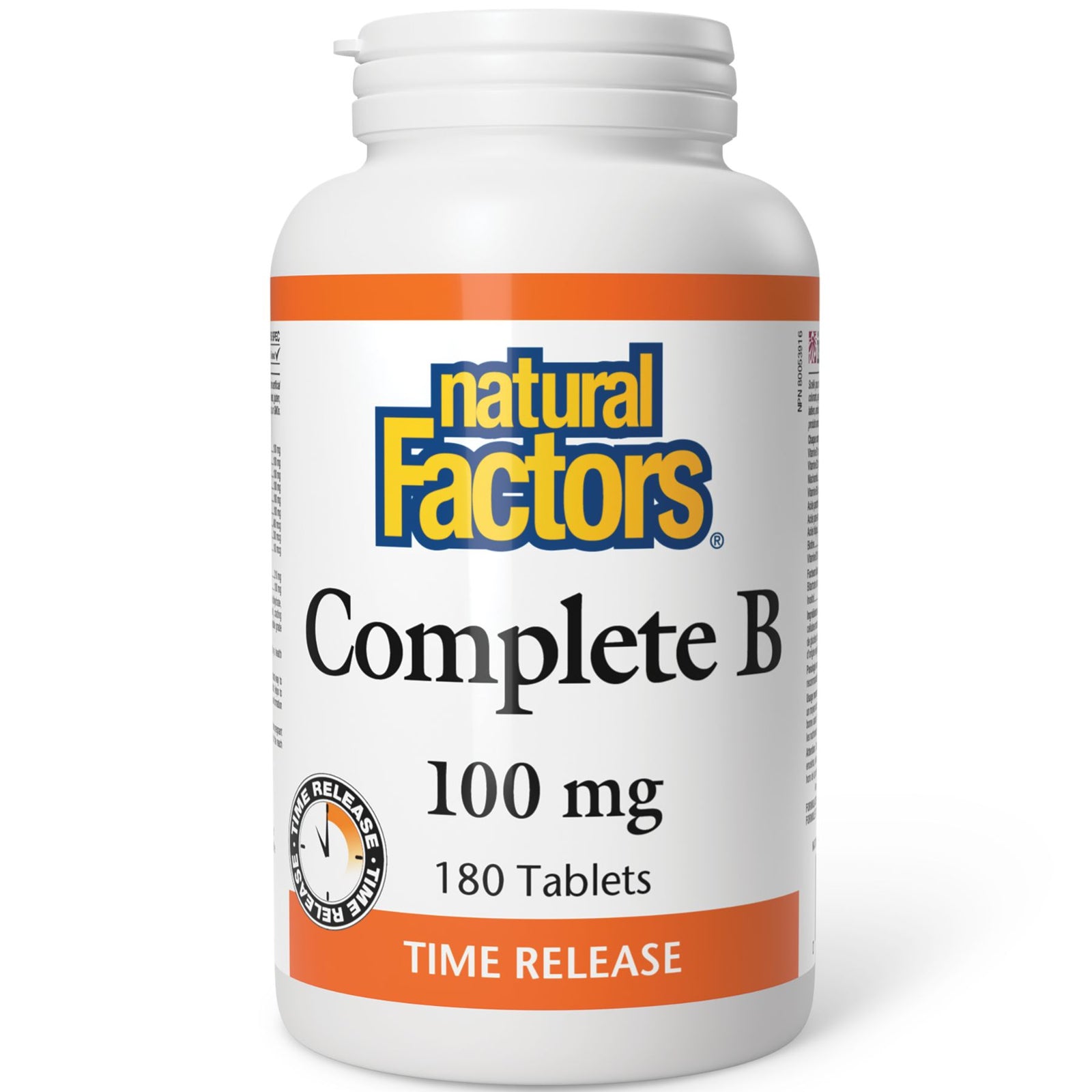 Natural Factors Complete B Timed Release 100 mg 180s