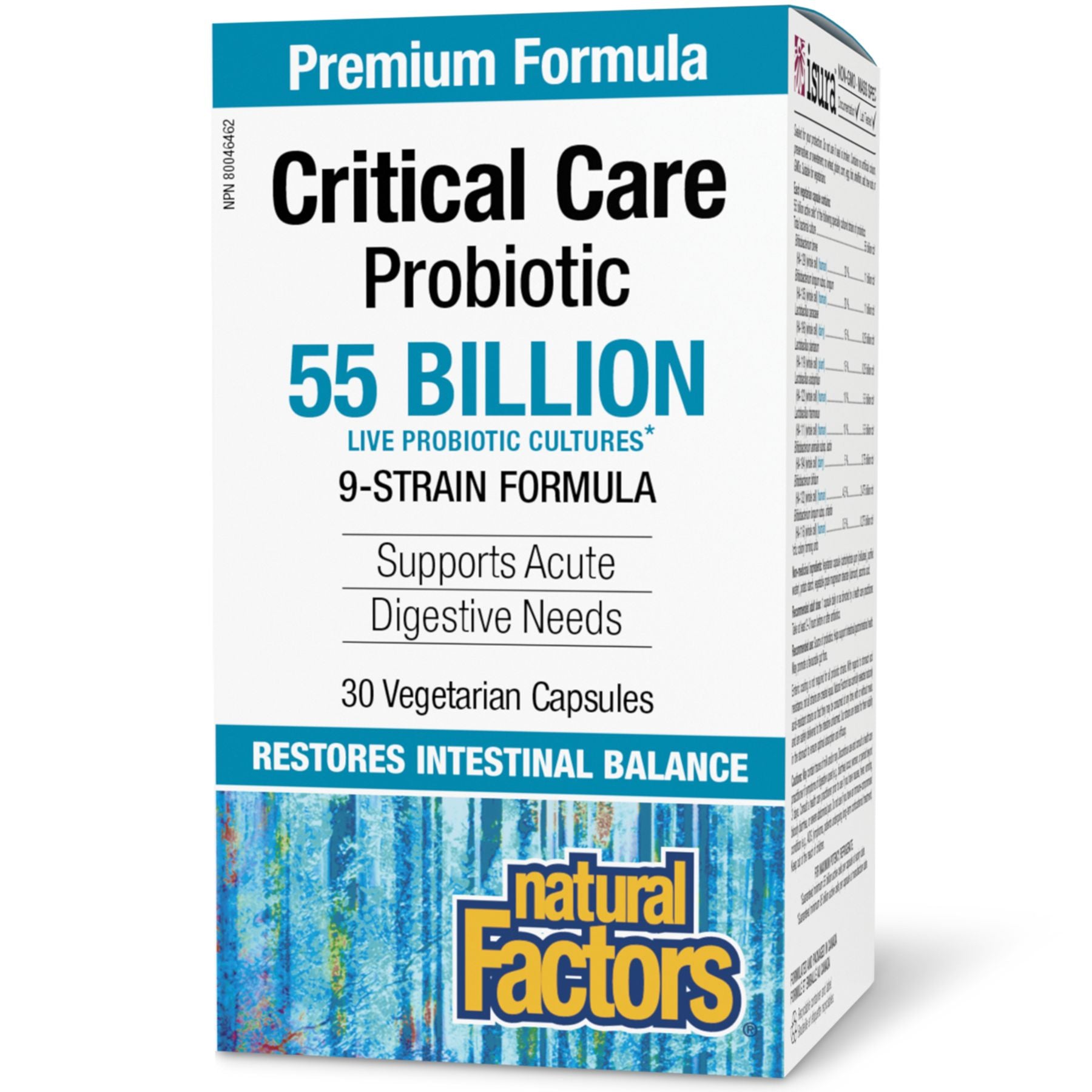 Natural Factors Critical Care Probiotic 55 Billion CFU 30s