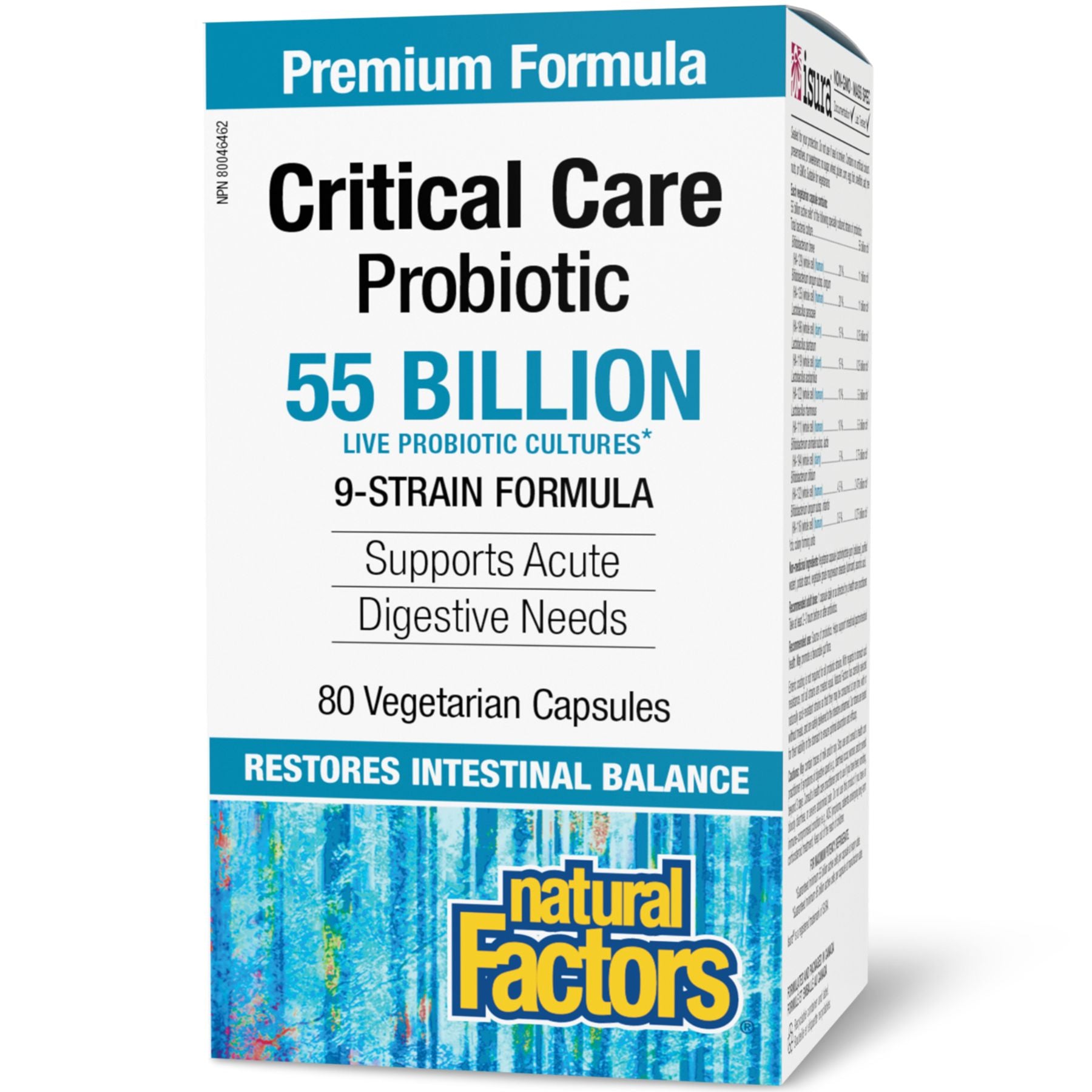 Natural Factors Critical Care Probiotic 55 Billion 80s