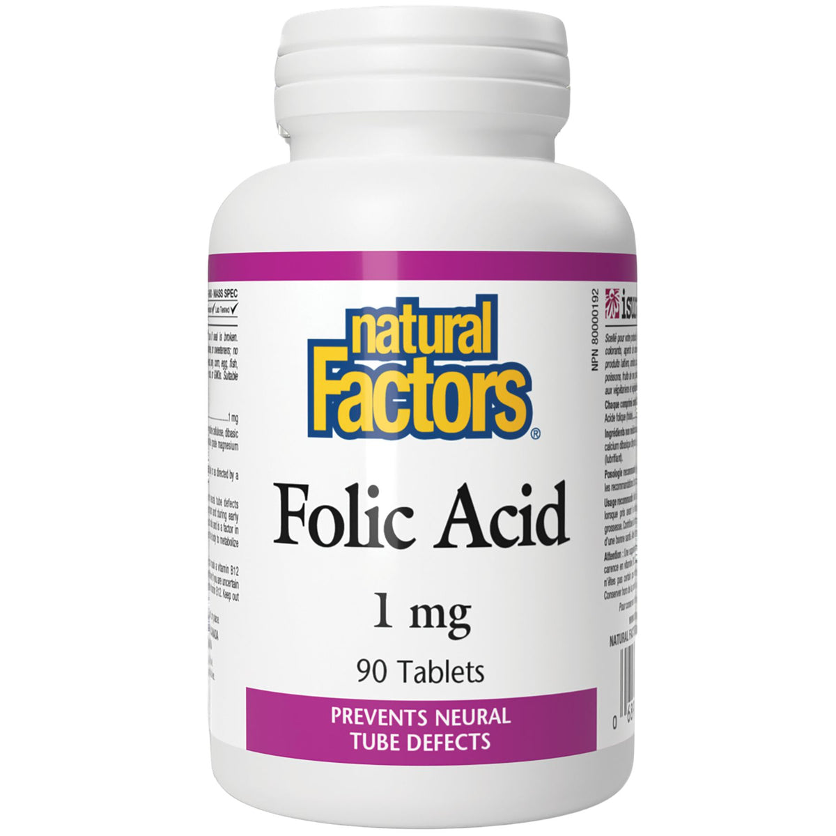 Natural Factors Folic Acid 90s
