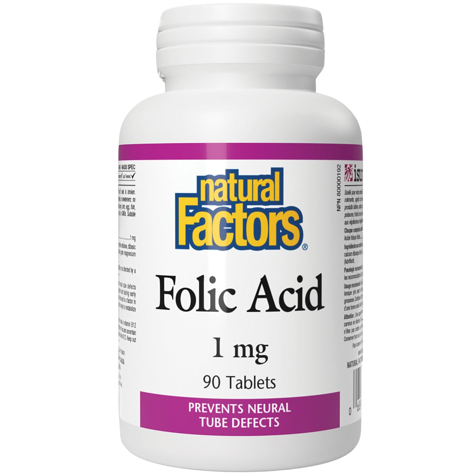Natural Factors Folic Acid 90s